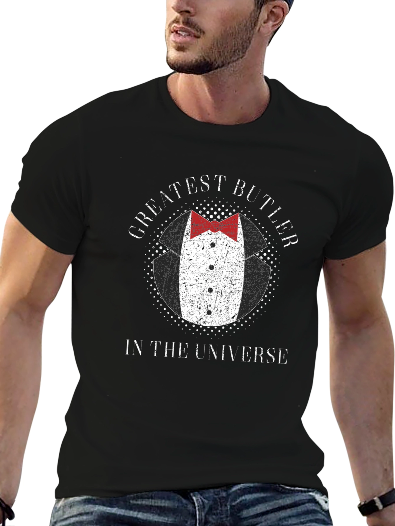 Greatest Butler in the Universe Black T-Shirt
