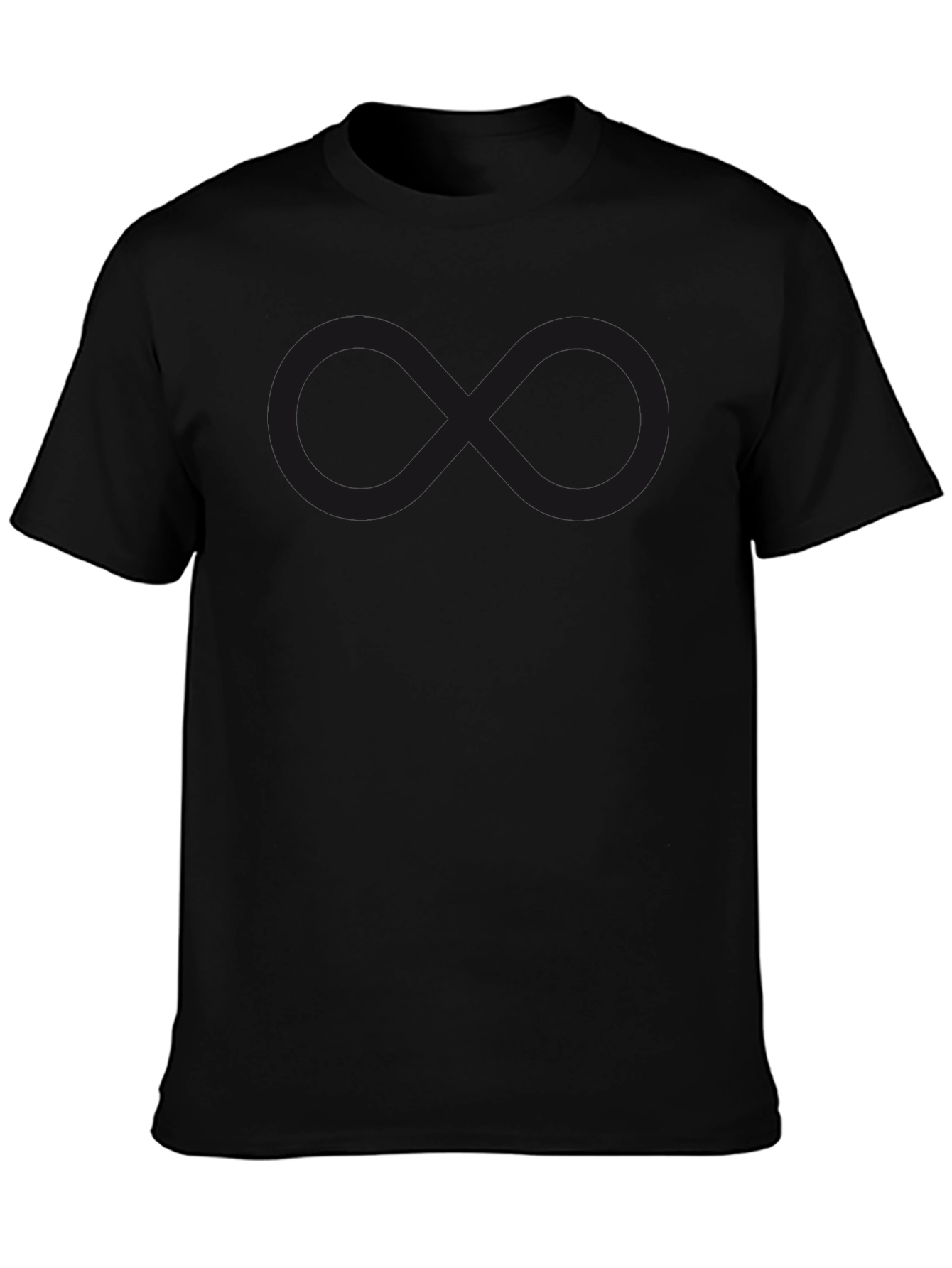 Mens Black Infinity Symbol T-Shirt - Casual Comfort