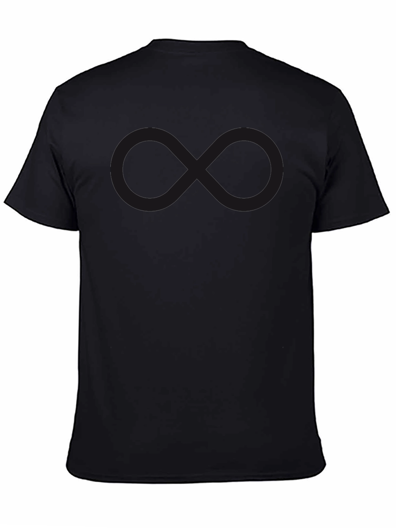 Mens Black Infinity Symbol T-Shirt - Casual Comfort