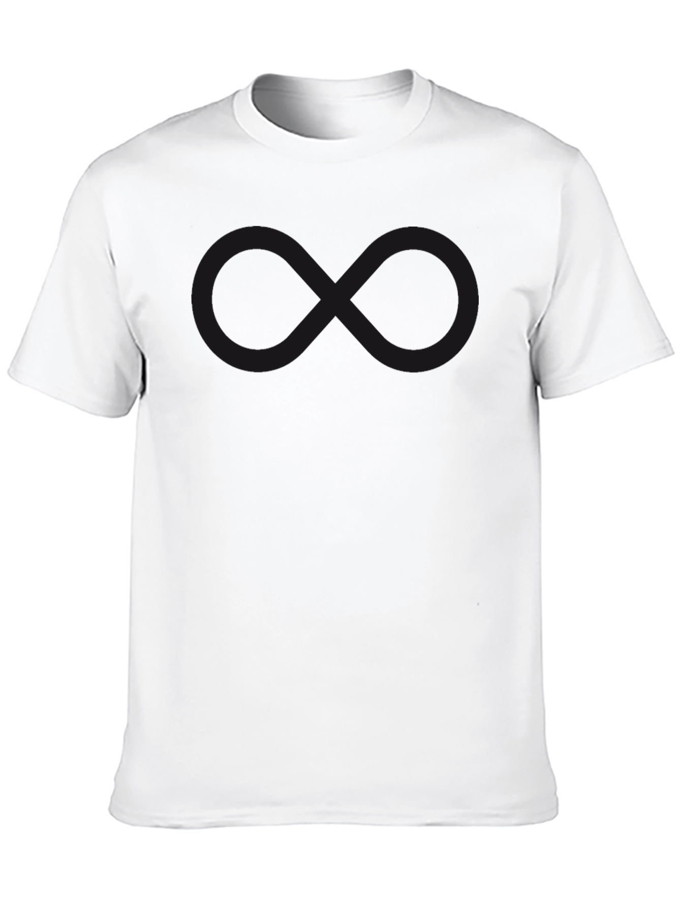 Mens Black Infinity Symbol T-Shirt - Casual Comfort