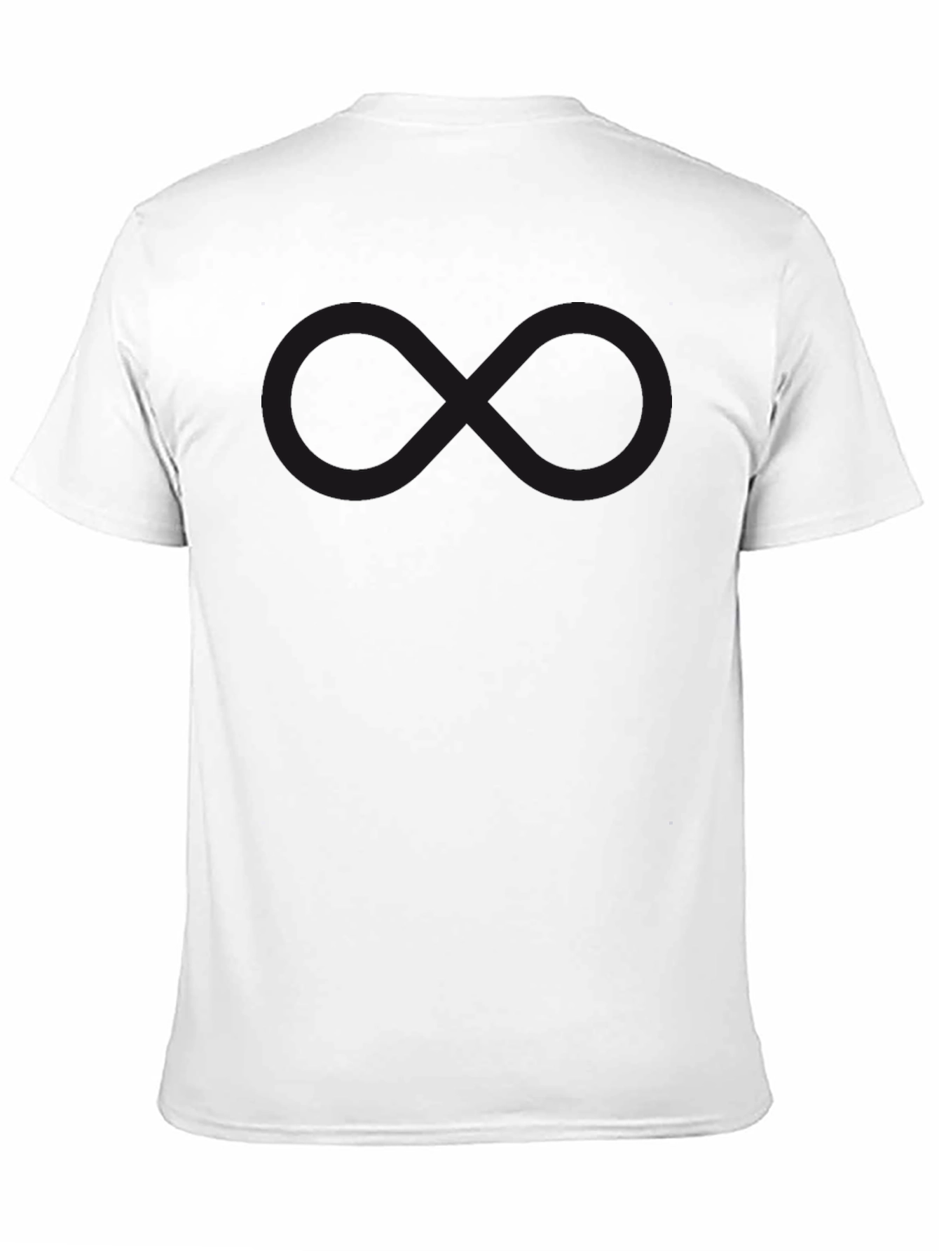 Mens Black Infinity Symbol T-Shirt - Casual Comfort