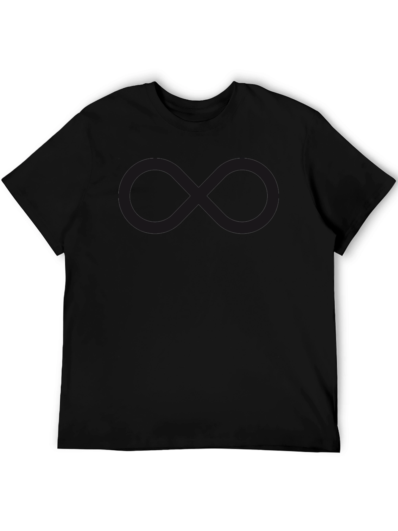 Mens Black Infinity Symbol T-Shirt - Casual Comfort