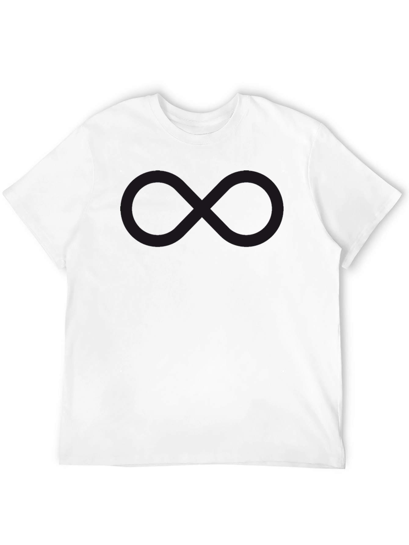 Mens Black Infinity Symbol T-Shirt - Casual Comfort