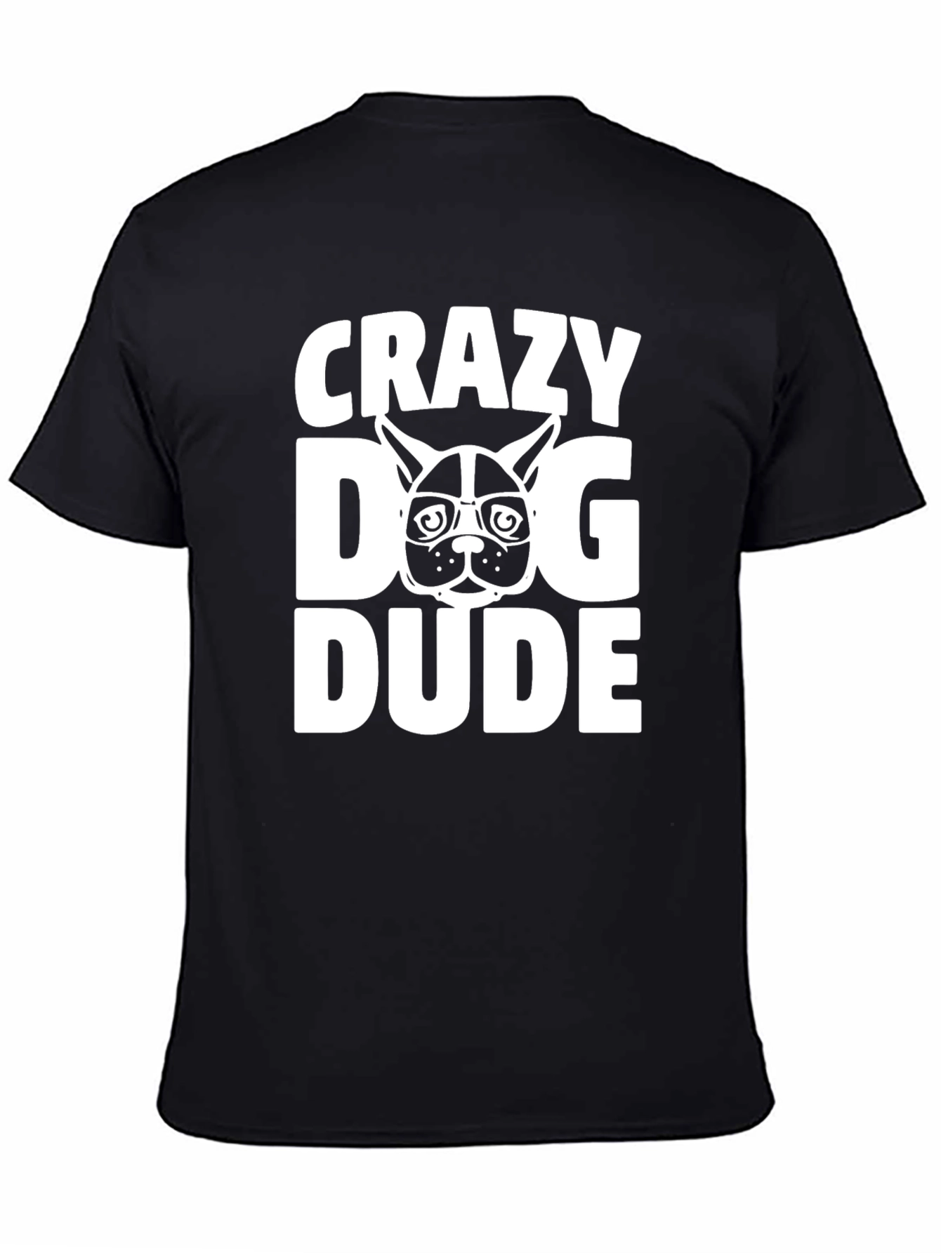 Crazy Dog Dude T-Shirt - Black