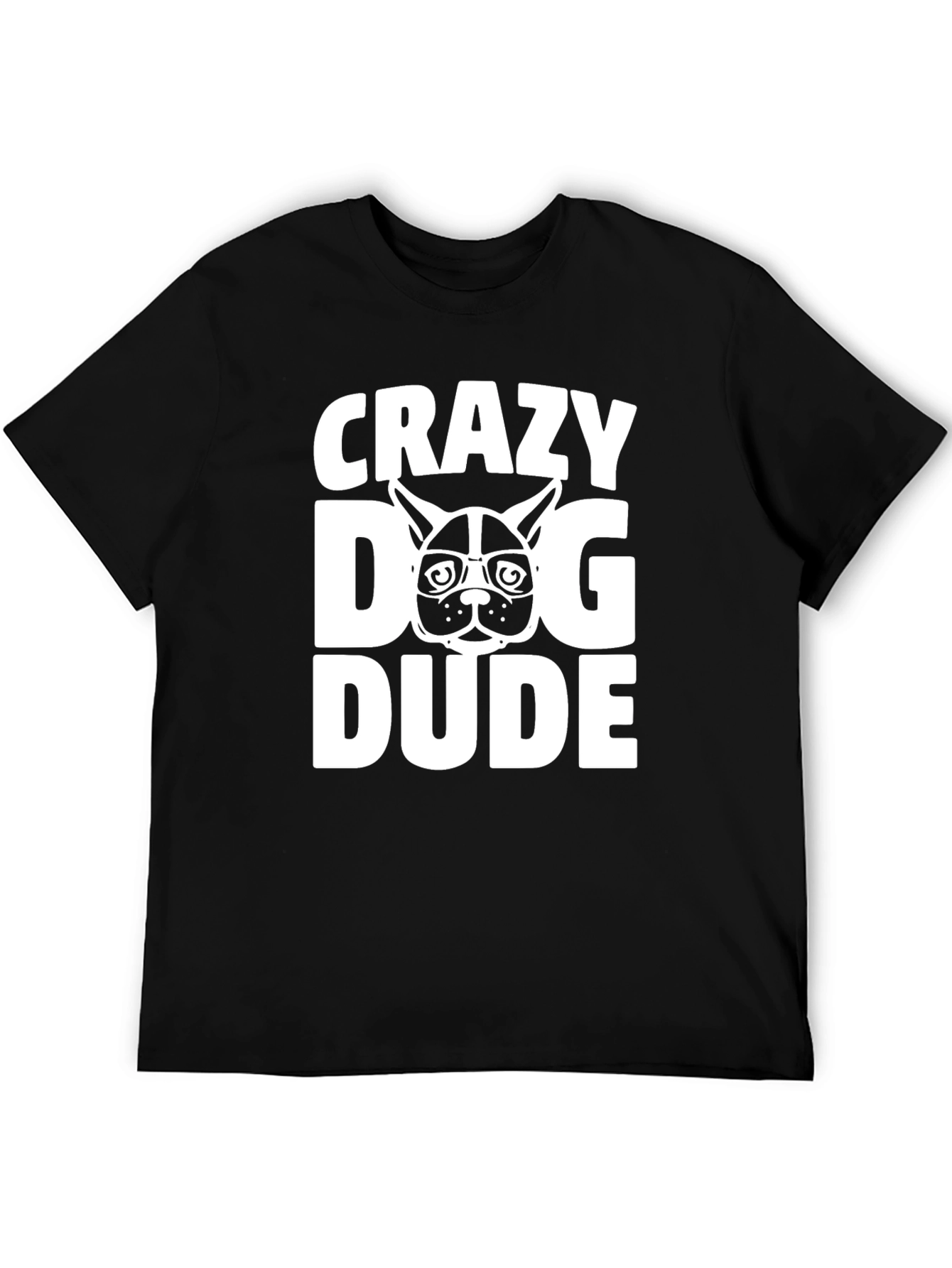 Crazy Dog Dude T-Shirt - Black