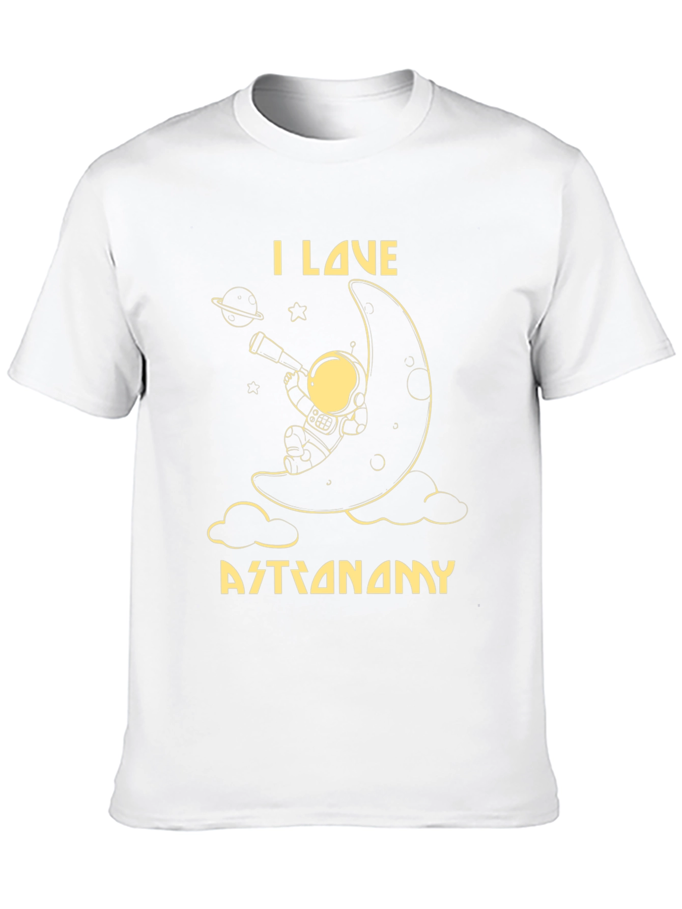 I Love Astronomy T-Shirt - Moon Astronaut Design