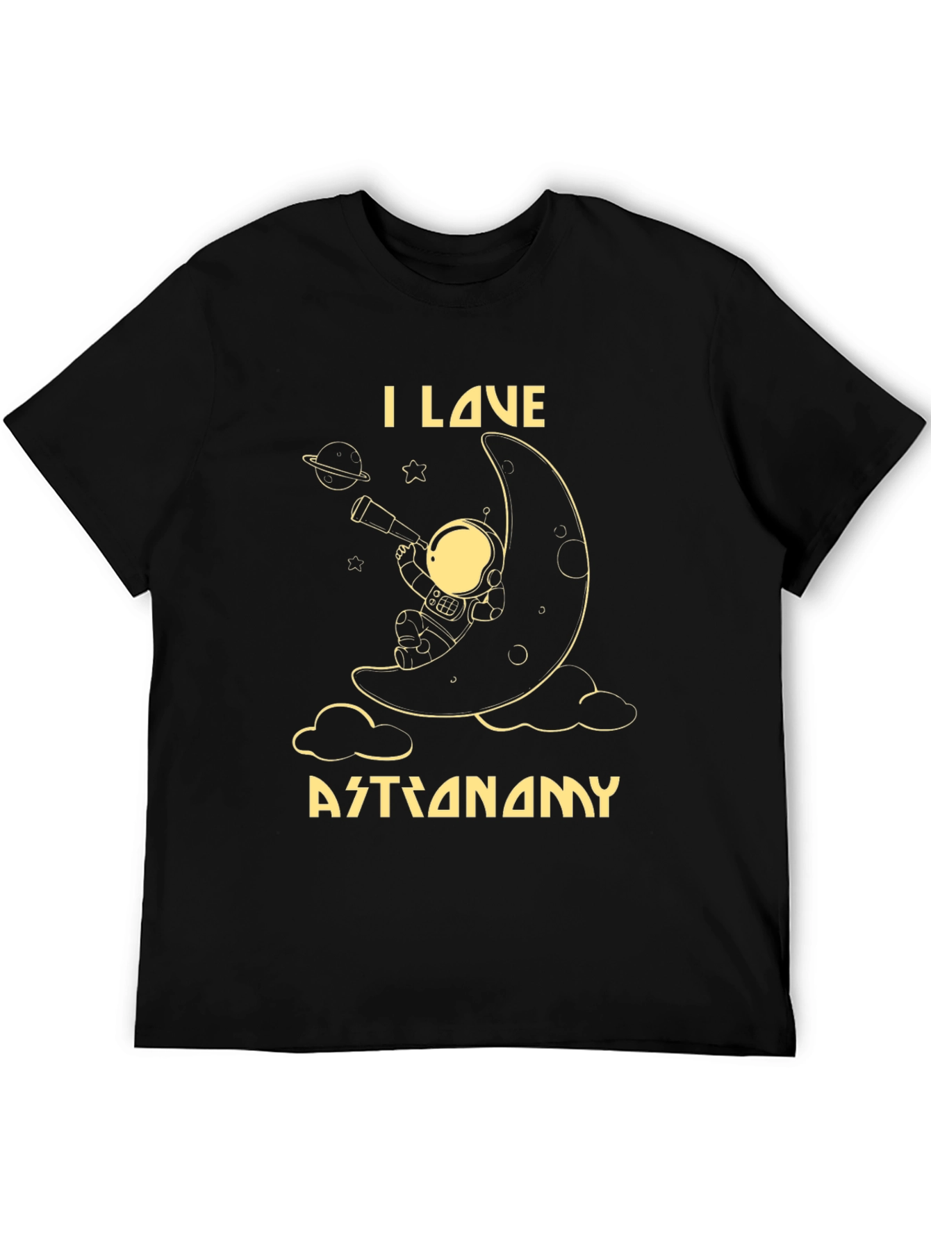 I Love Astronomy T-Shirt - Moon Astronaut Design