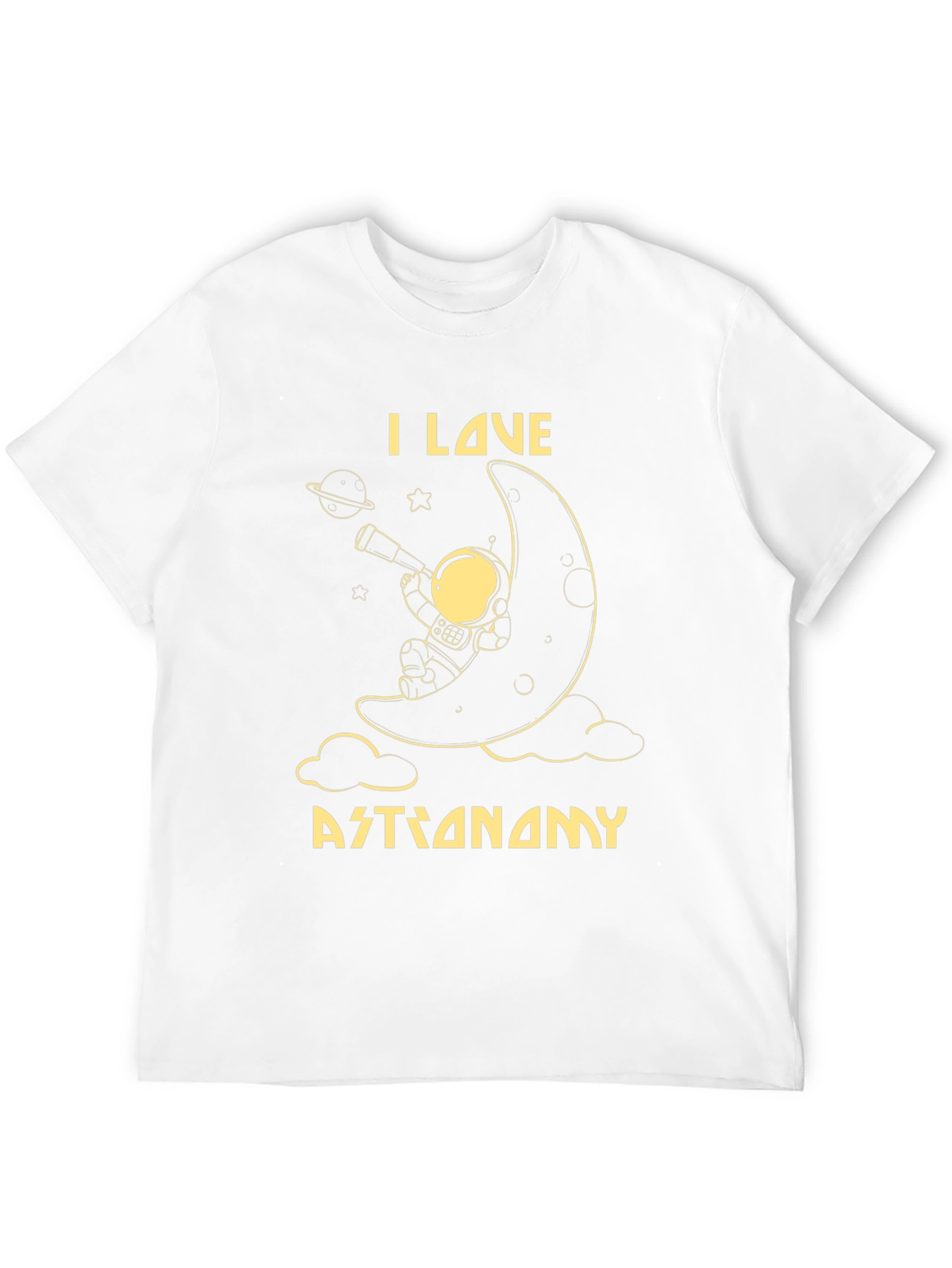 I Love Astronomy T-Shirt - Moon Astronaut Design