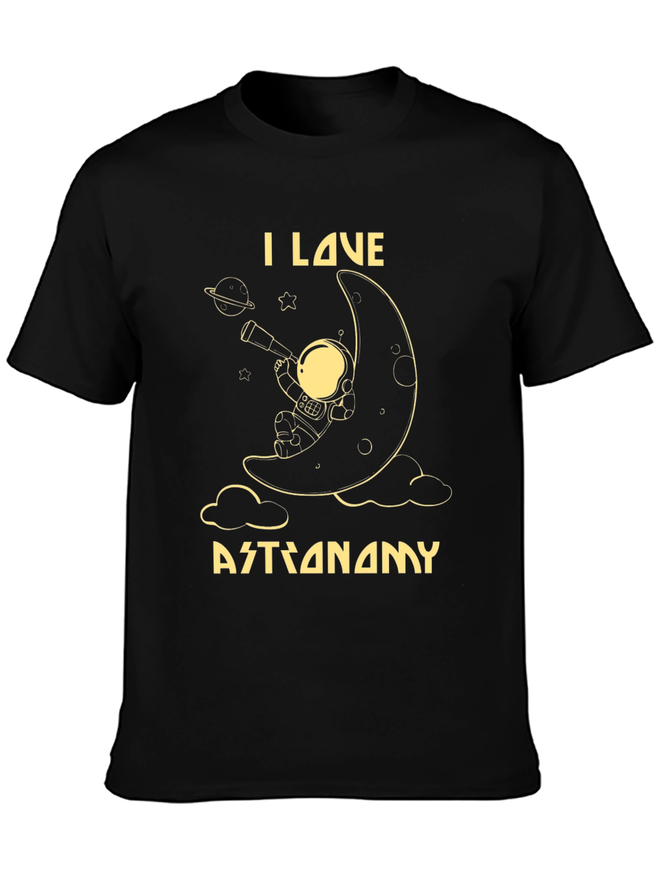 I Love Astronomy T-Shirt - Moon Astronaut Design