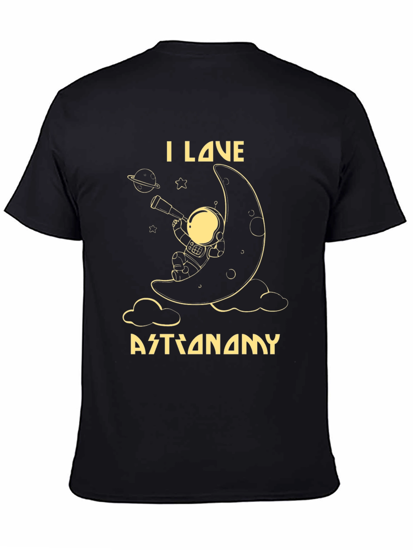 I Love Astronomy T-Shirt - Moon Astronaut Design