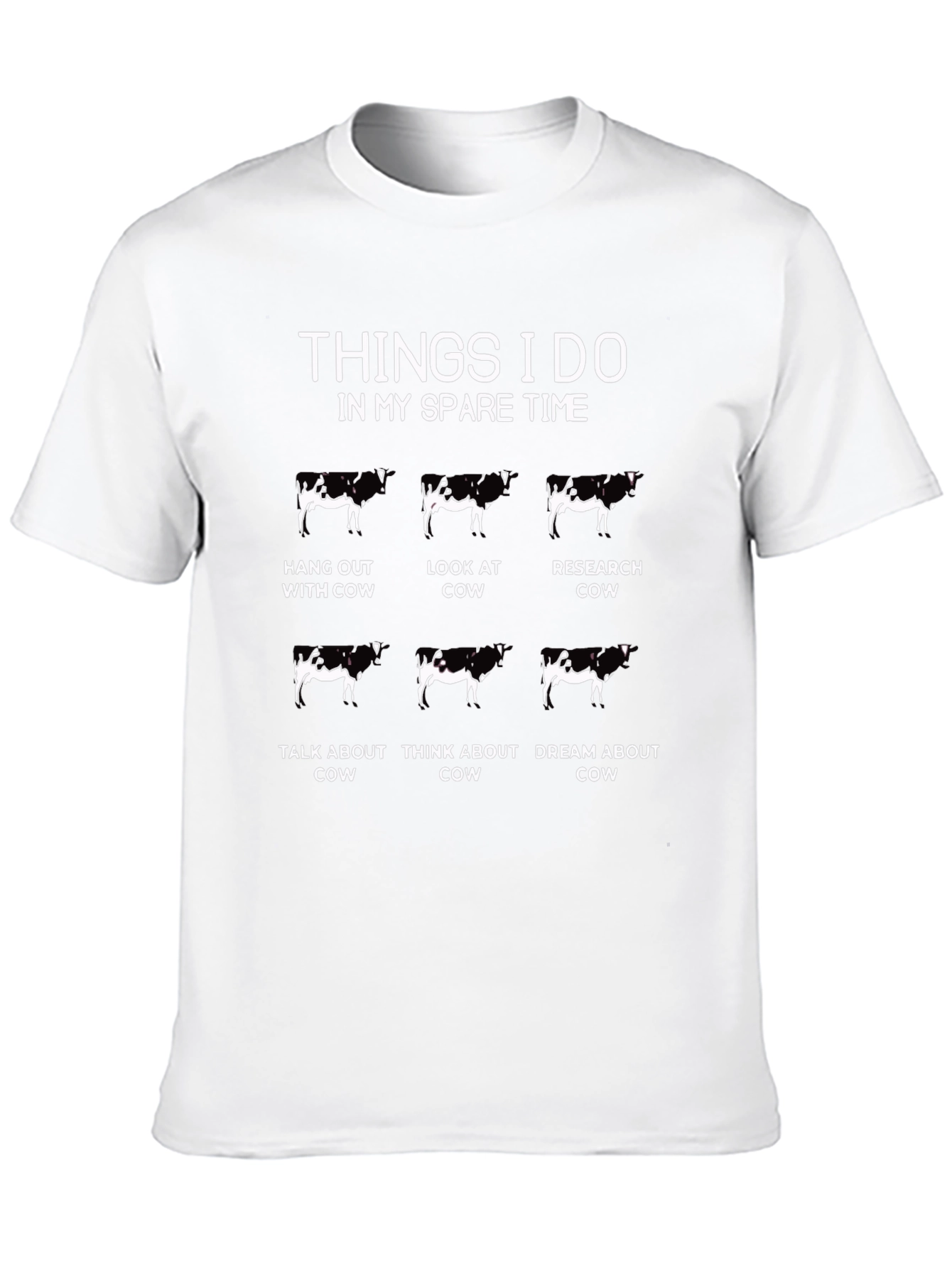 Cow Lover T-Shirt - Spare Time Cow Activities