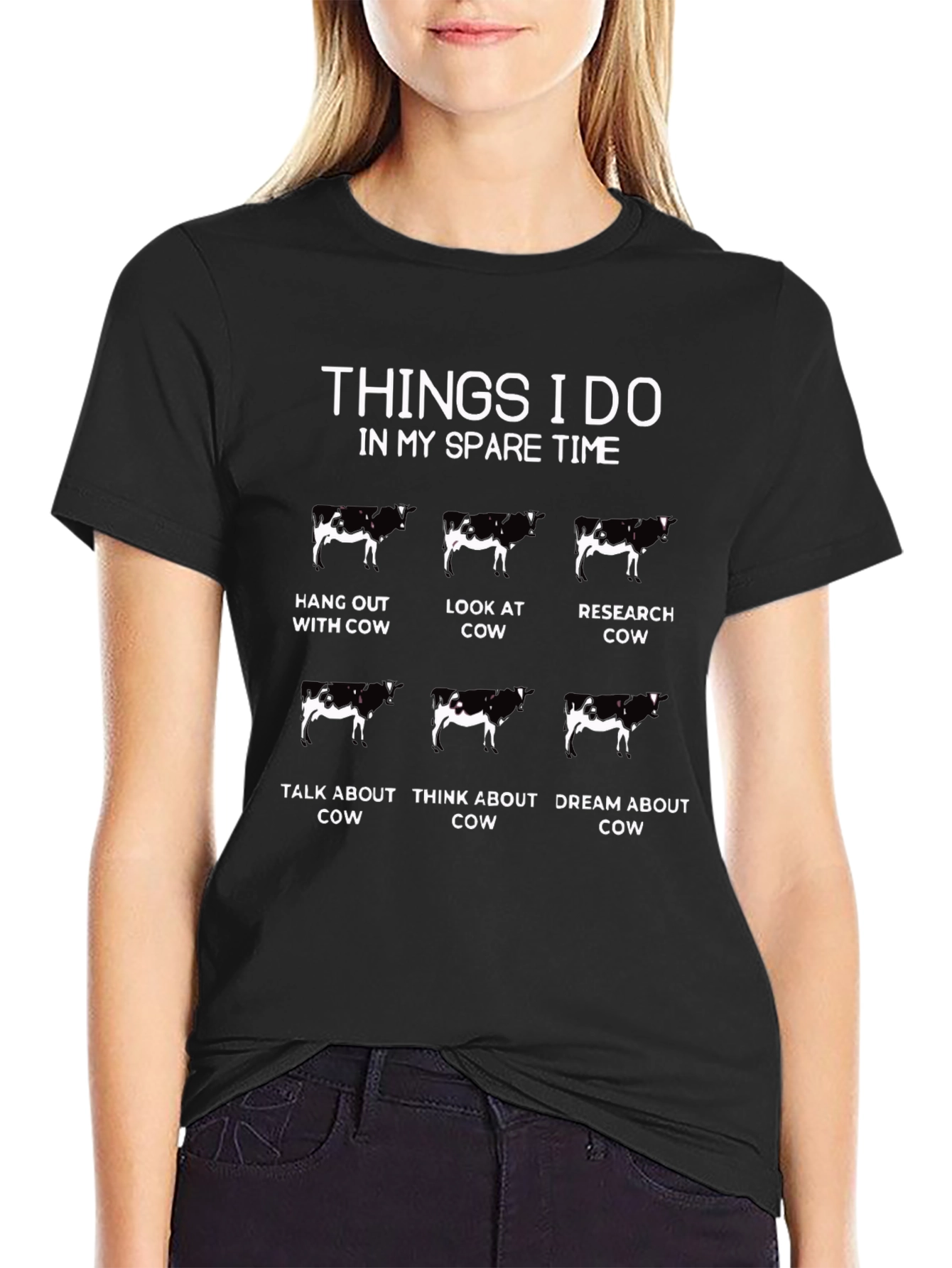 Cow Lover T-Shirt - Spare Time Cow Activities