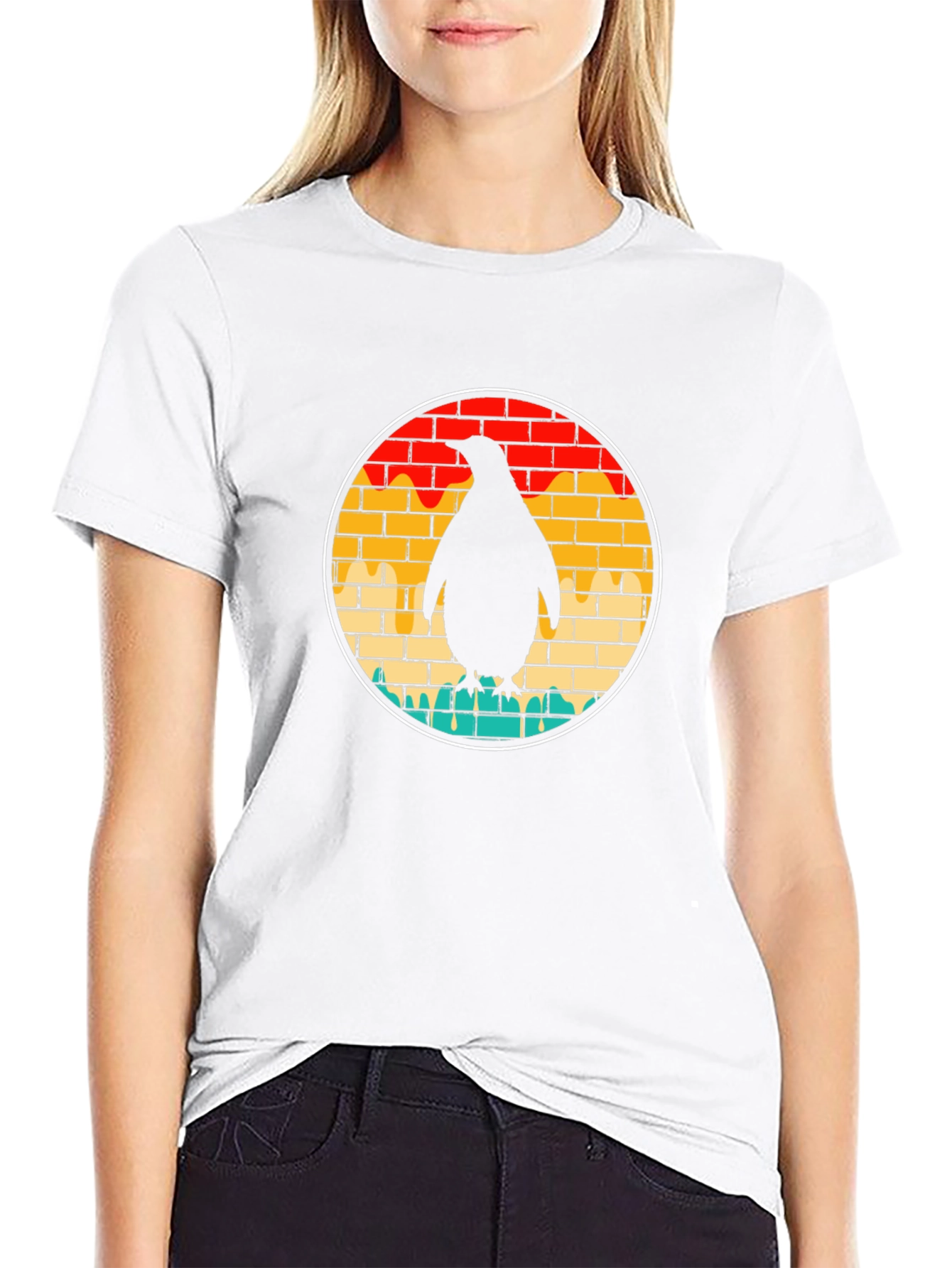 Penguin Brick Wall Graphic Tee - Unisex