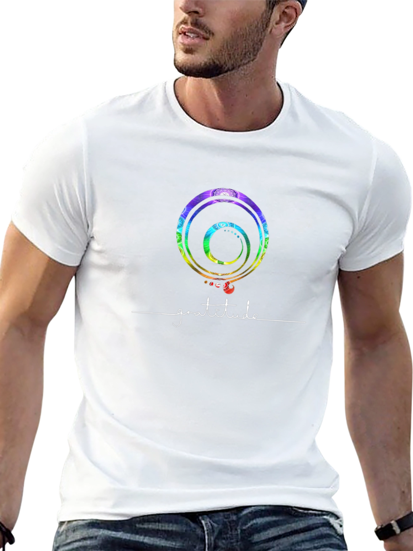 Gratitude Graphic Tee - Black Cotton Blend