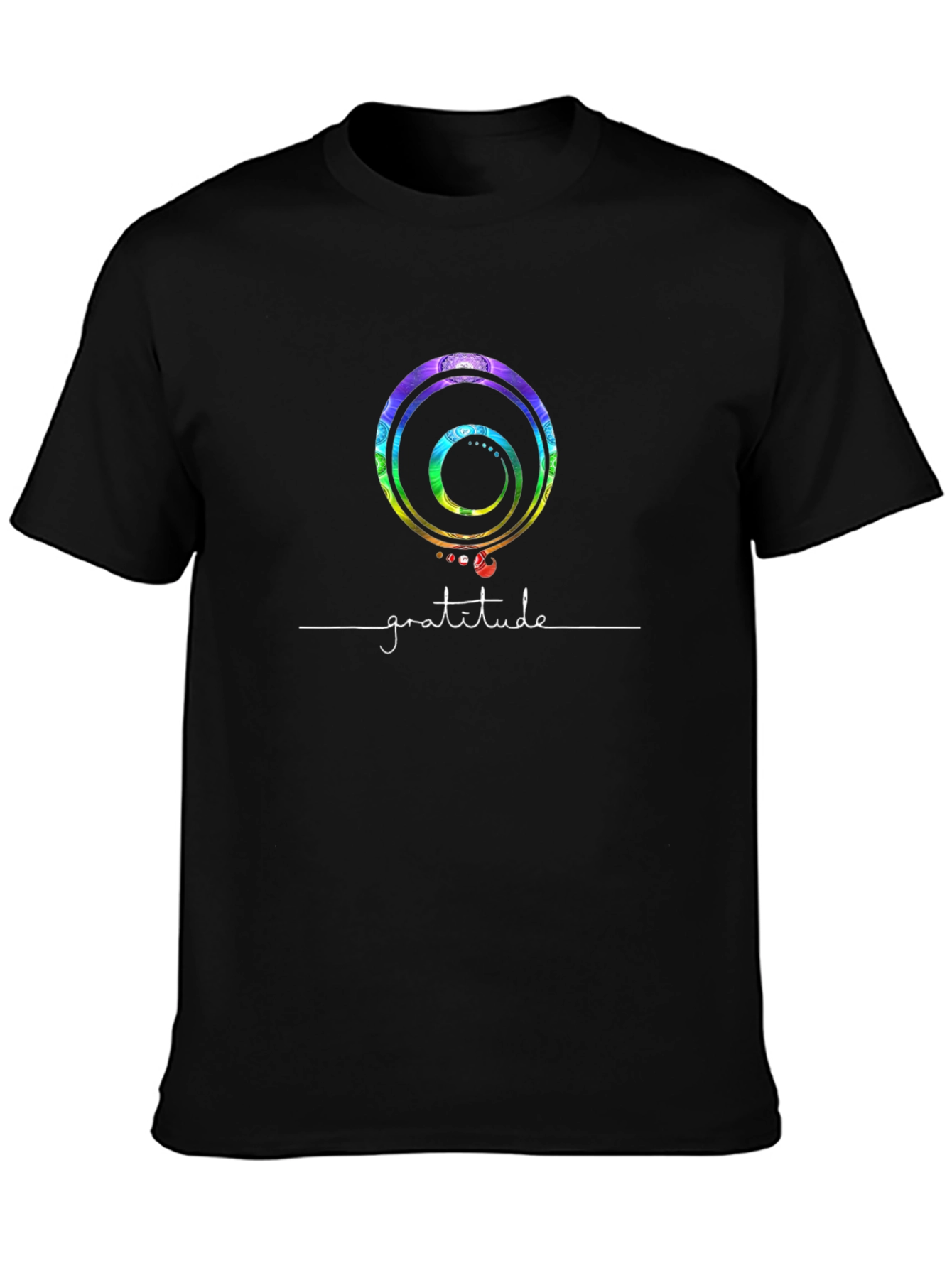 Gratitude Graphic Tee - Black Cotton Blend