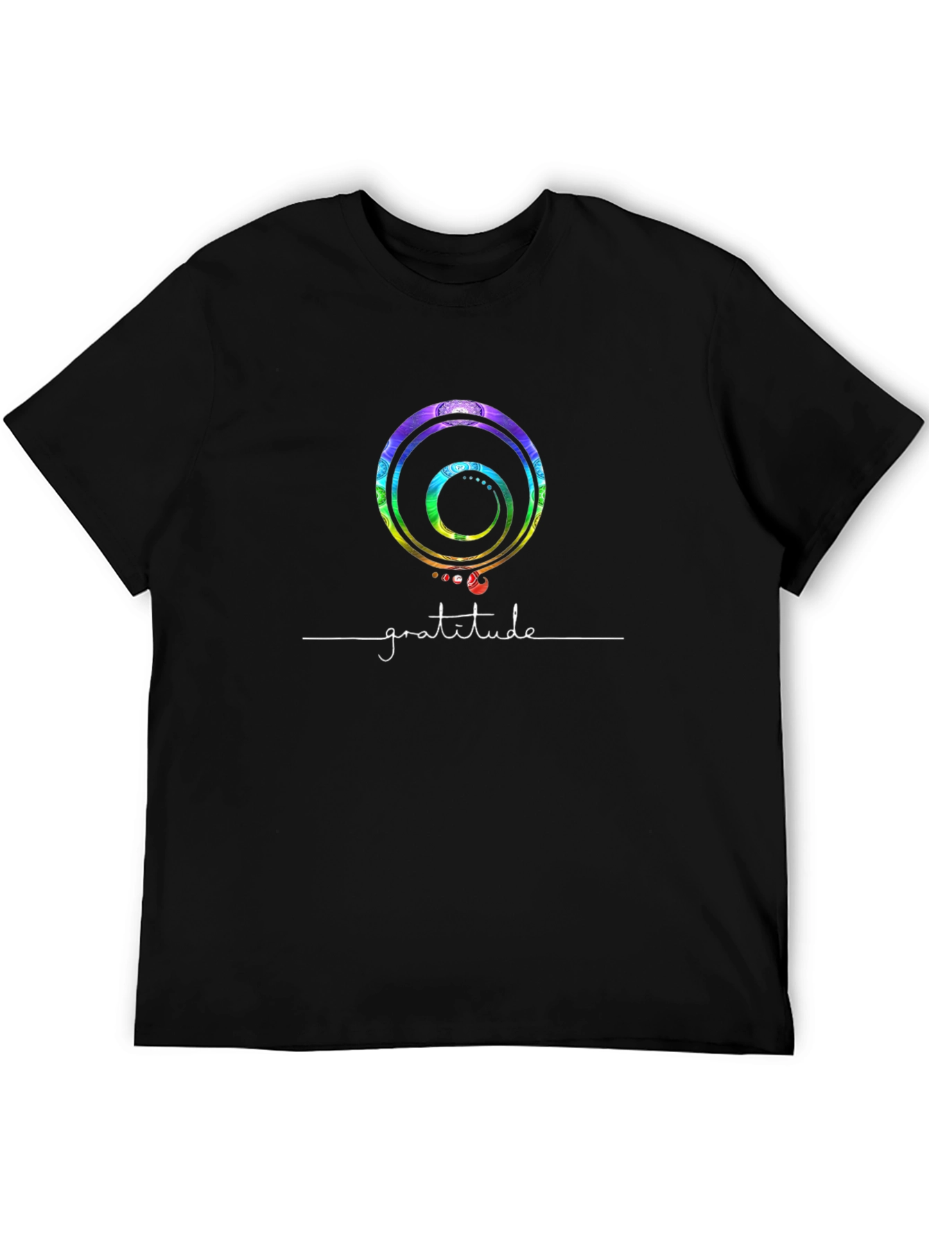 Gratitude Graphic Tee - Black Cotton Blend