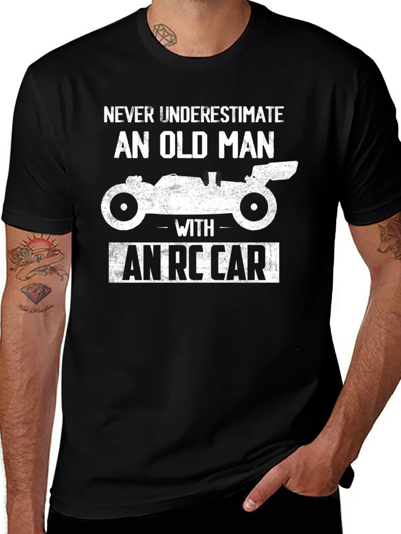 Old Man RC Car T-Shirt - Hobby Racing Gift