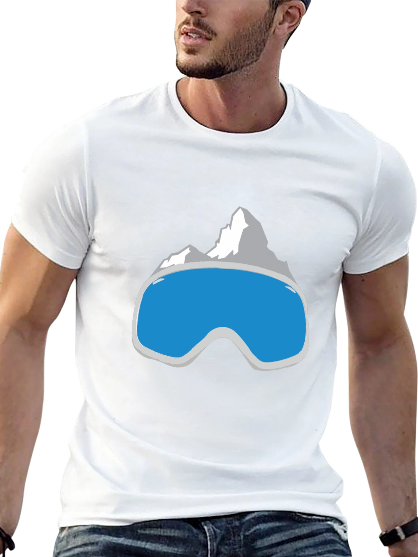 Cool Mountain Goggles Graphic Tee - Black