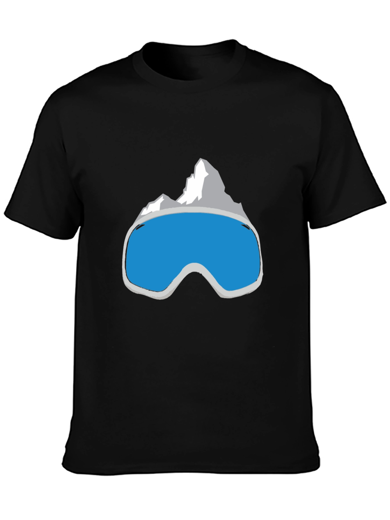 Cool Mountain Goggles Graphic Tee - Black