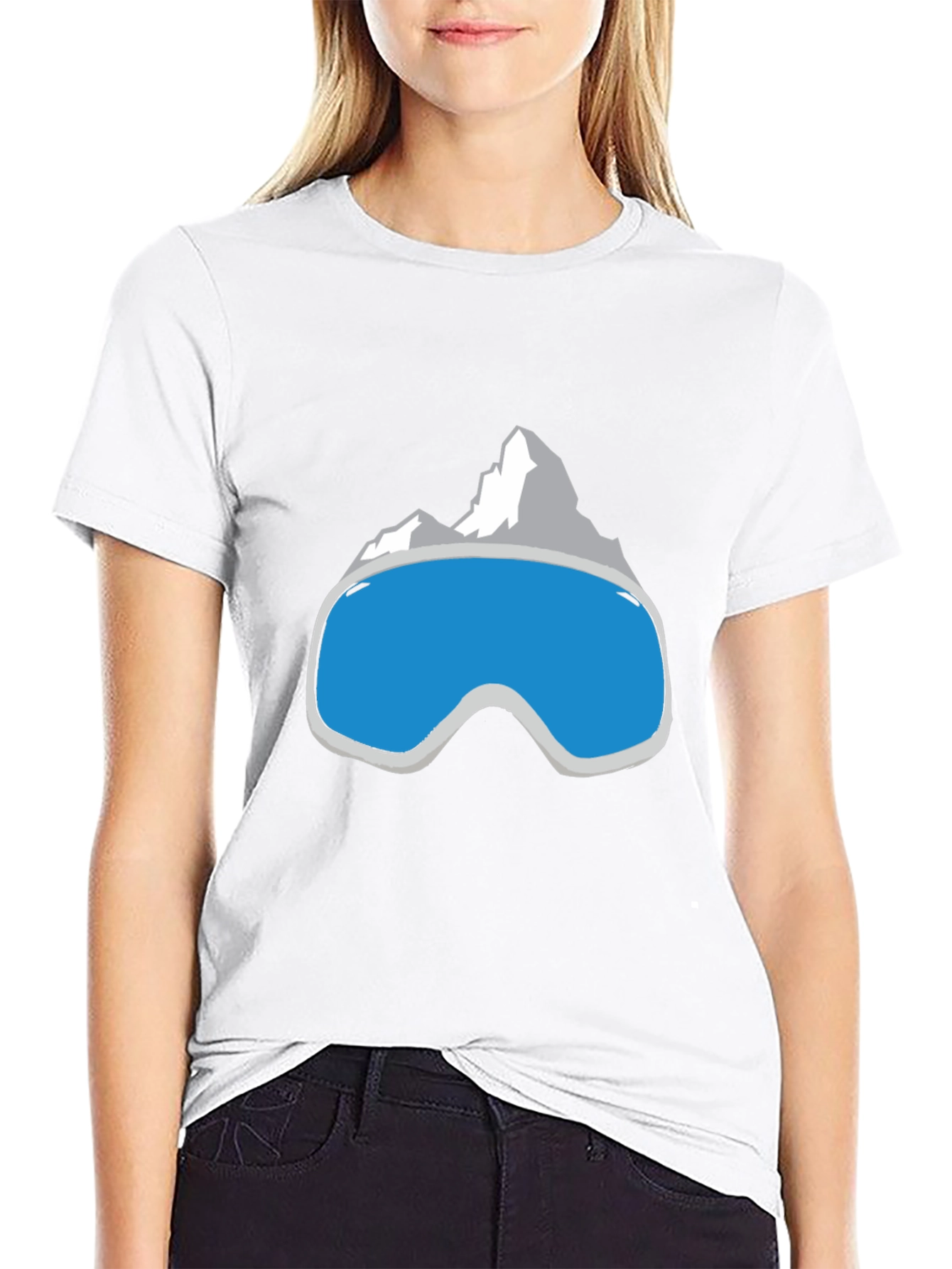 Cool Mountain Goggles Graphic Tee - Black