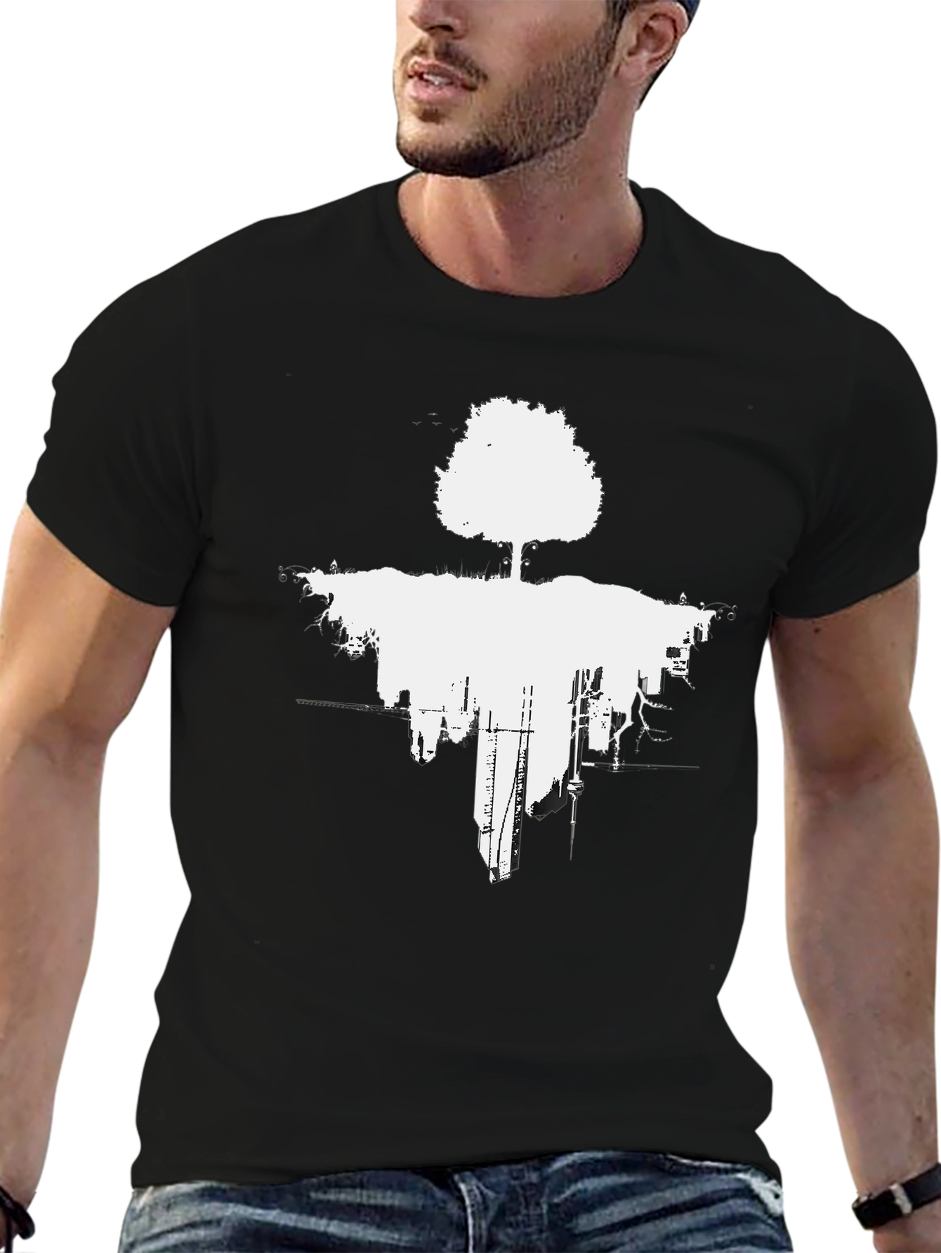 Abstract Tree Cityscape Graphic Tee
