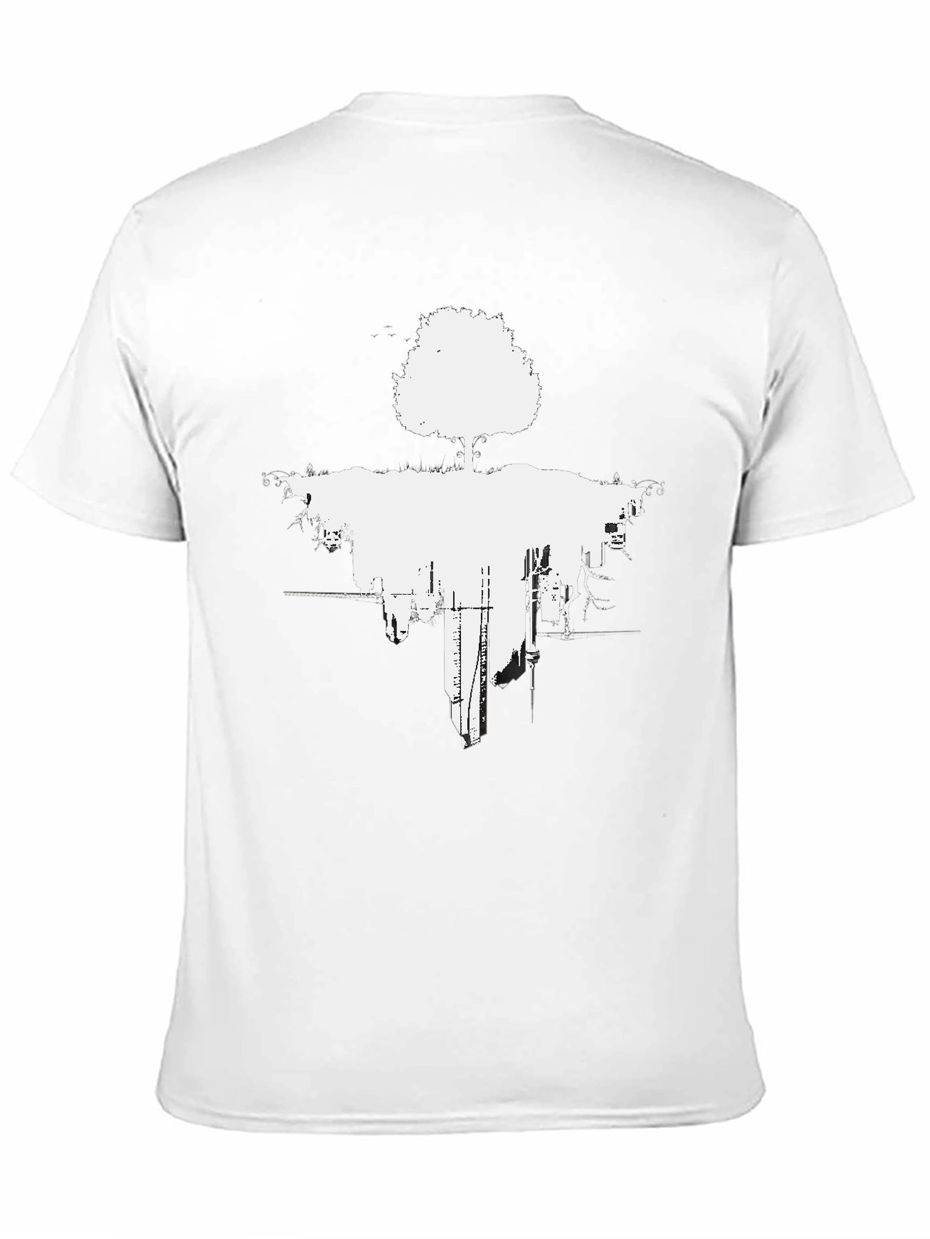 Abstract Tree Cityscape Graphic Tee