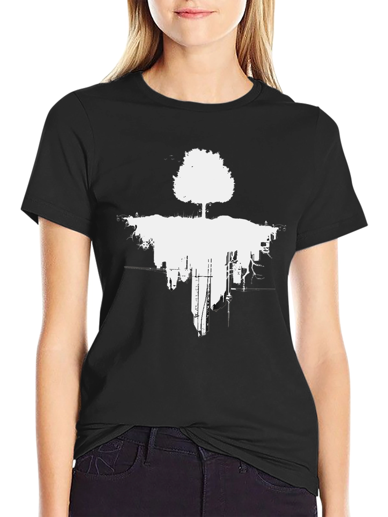 Abstract Tree Cityscape Graphic Tee