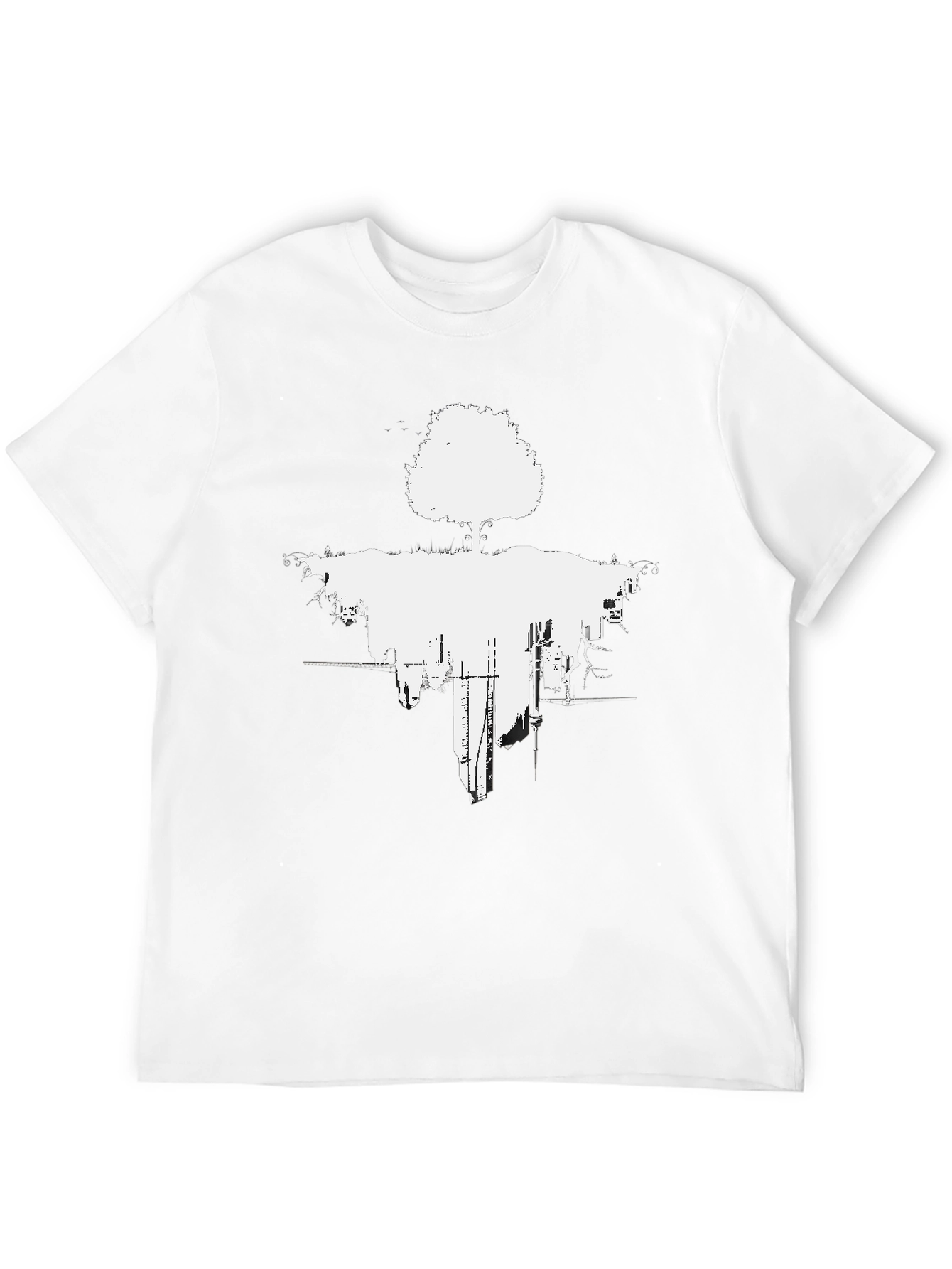 Abstract Tree Cityscape Graphic Tee