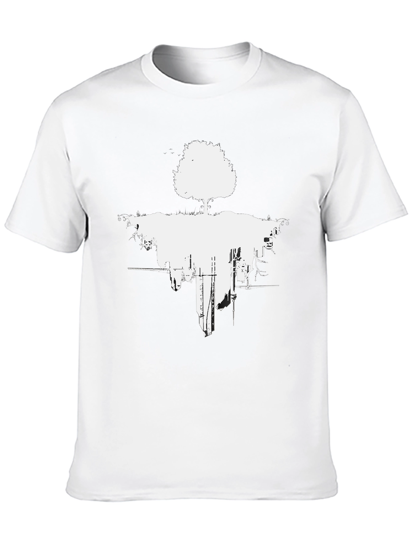 Abstract Tree Cityscape Graphic Tee