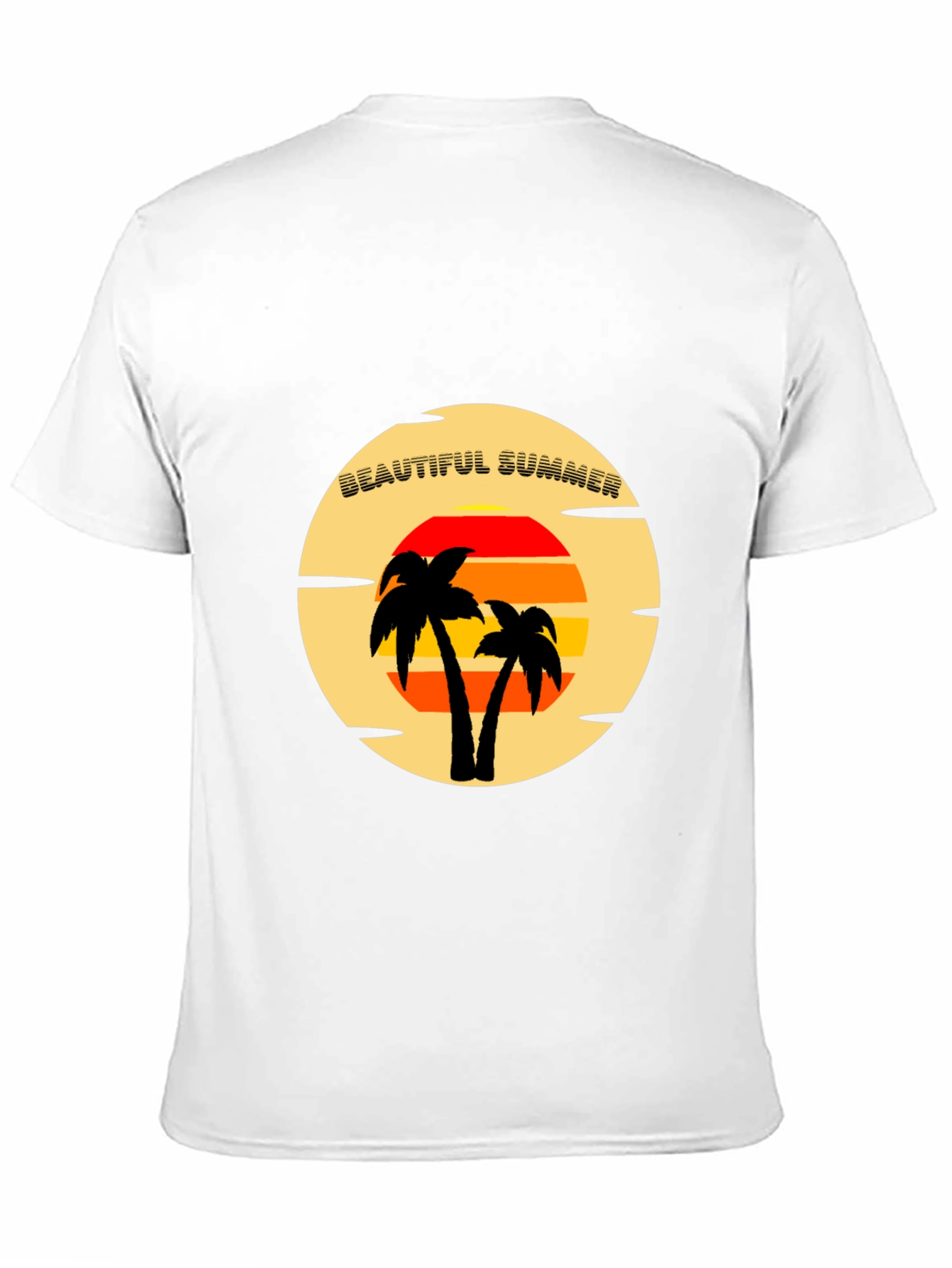 Beautiful Summer T-Shirt - Tropical Palm Tree Sunset