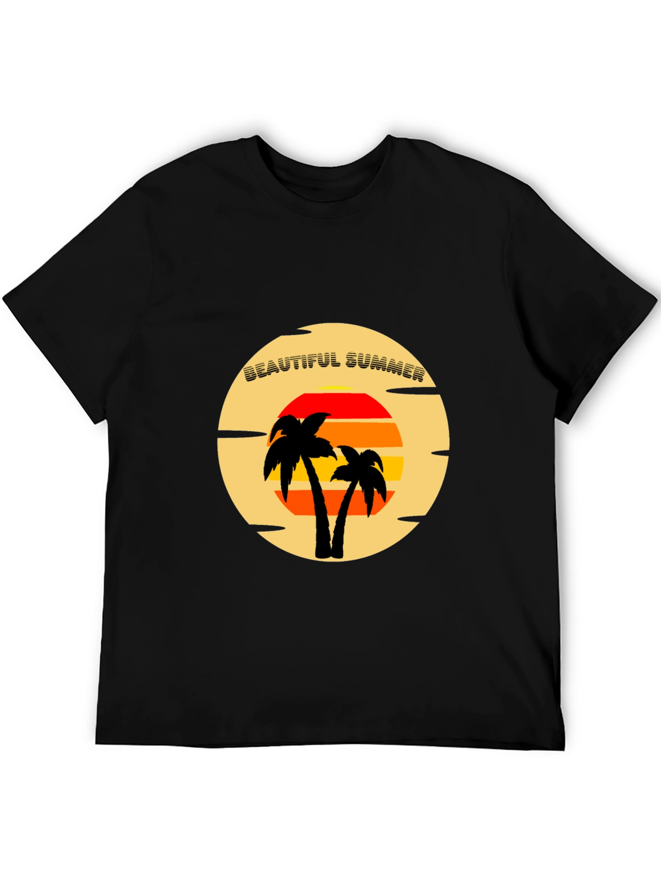 Beautiful Summer T-Shirt - Tropical Palm Tree Sunset