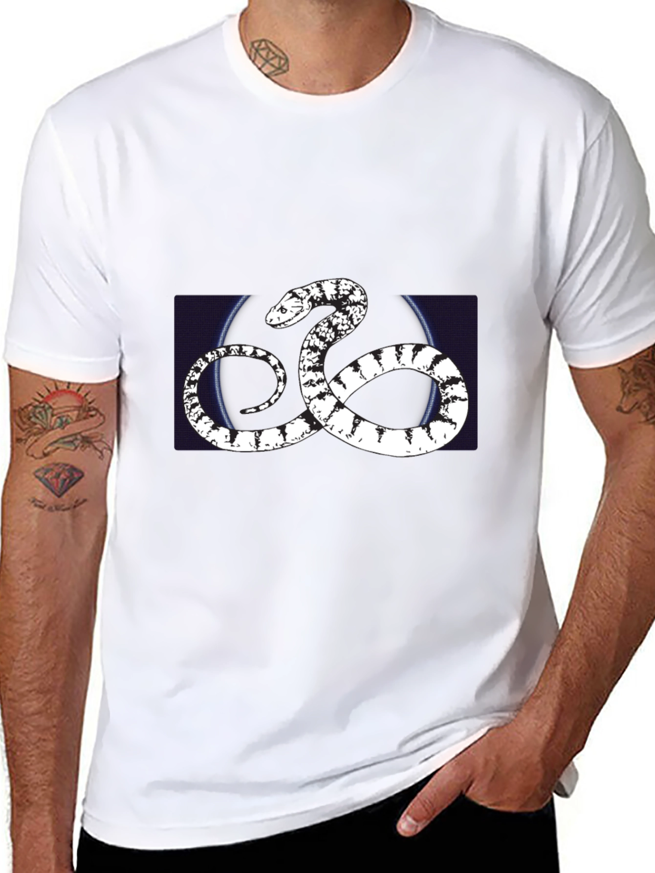 Snake Graphic Black T-Shirt - Trendy Casual Wear