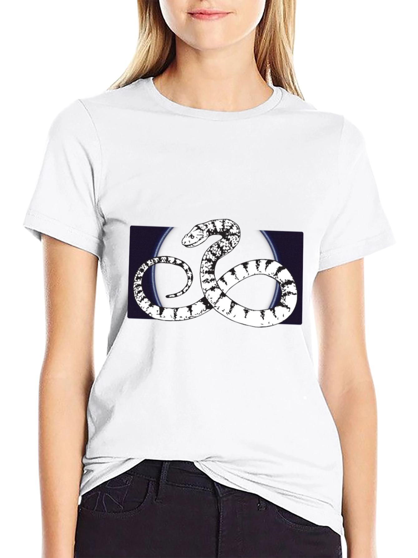 Snake Graphic Black T-Shirt - Trendy Casual Wear