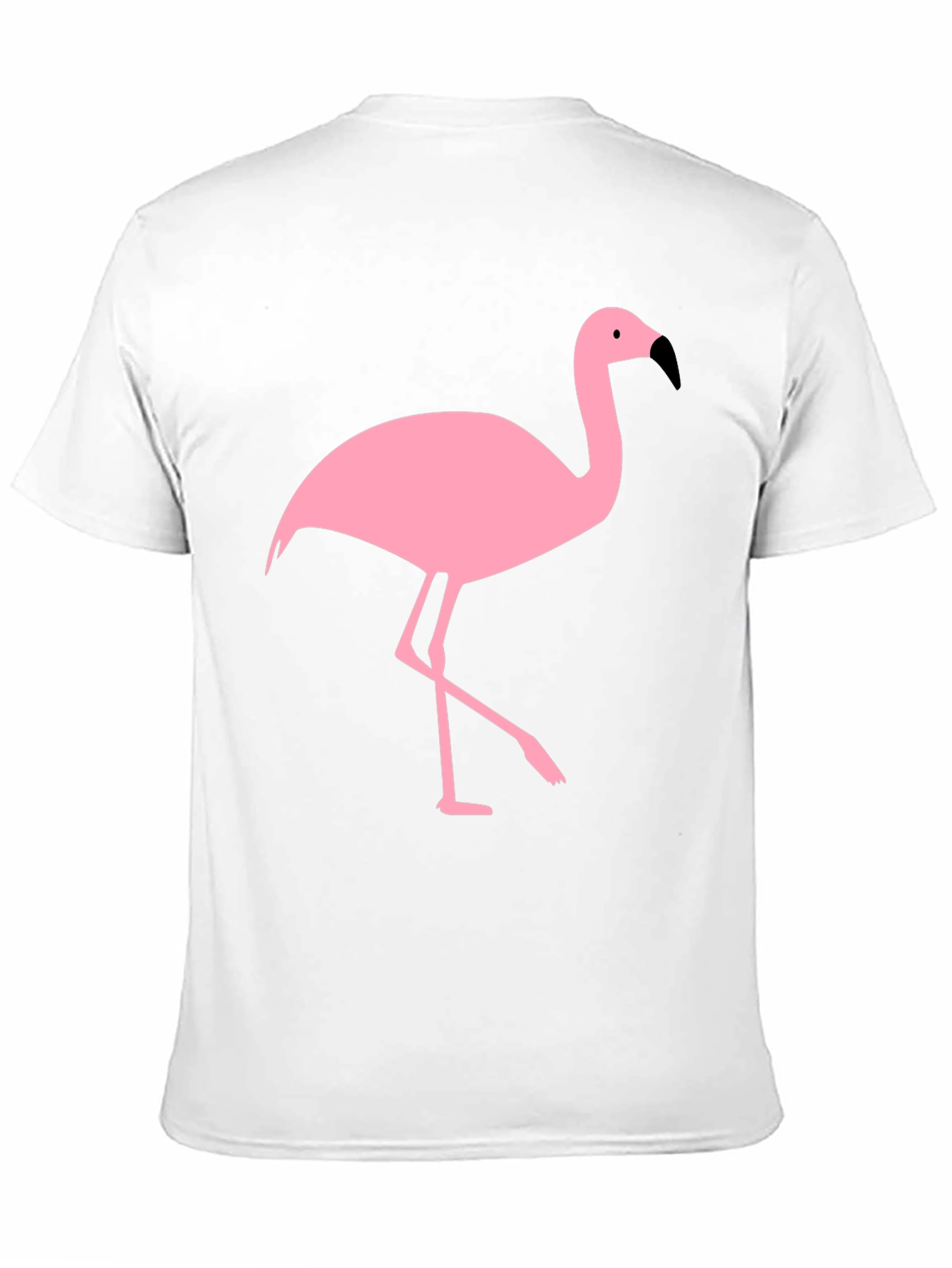 Black T-Shirt with Pink Flamingo Graphic