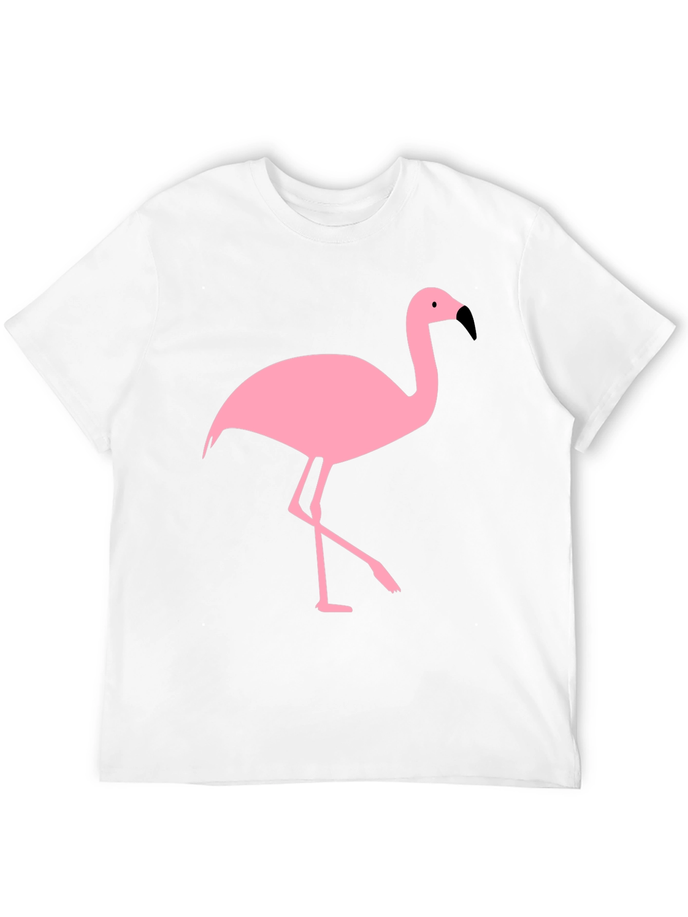 Black T-Shirt with Pink Flamingo Graphic
