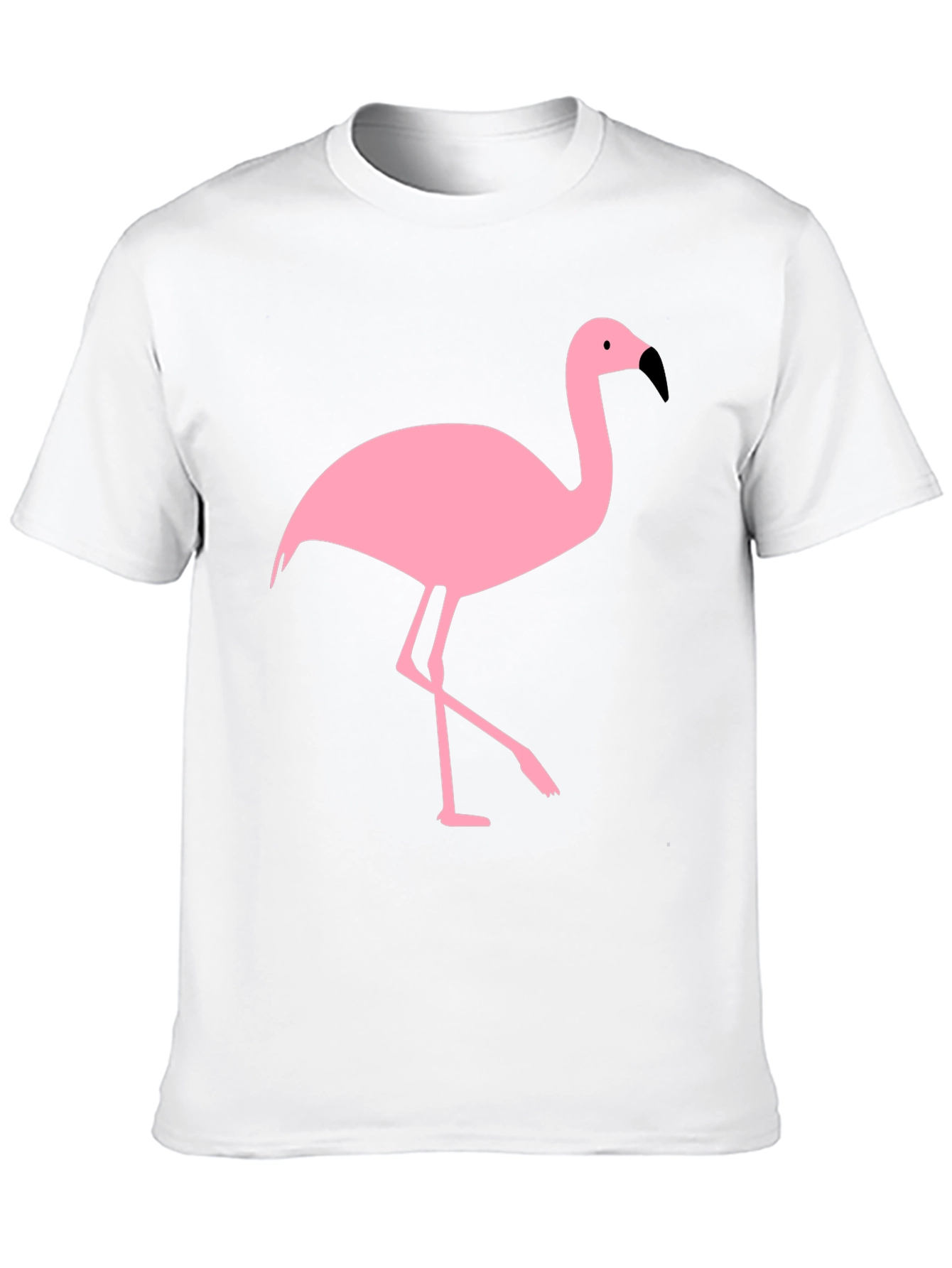 Black T-Shirt with Pink Flamingo Graphic