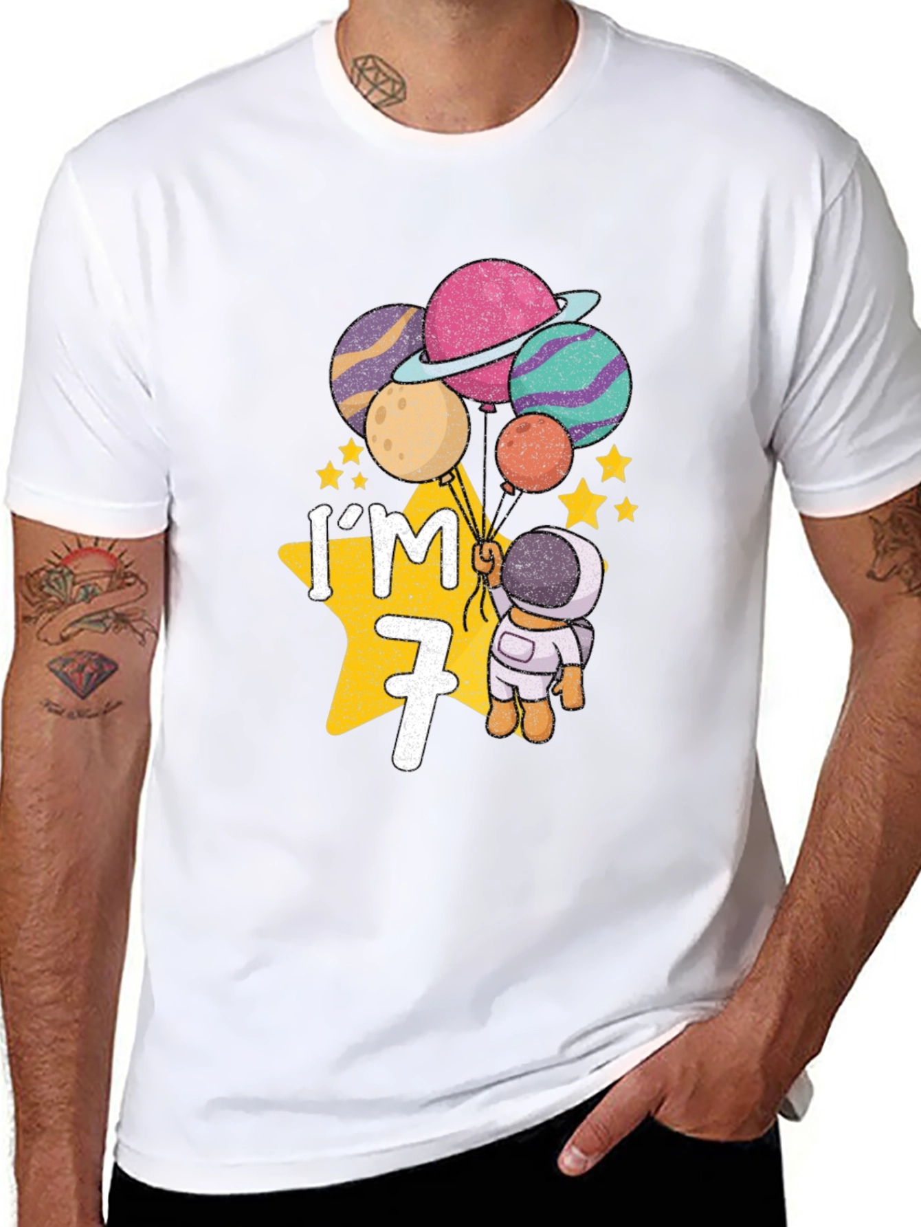 Im 7 Astronaut Birthday T-Shirt