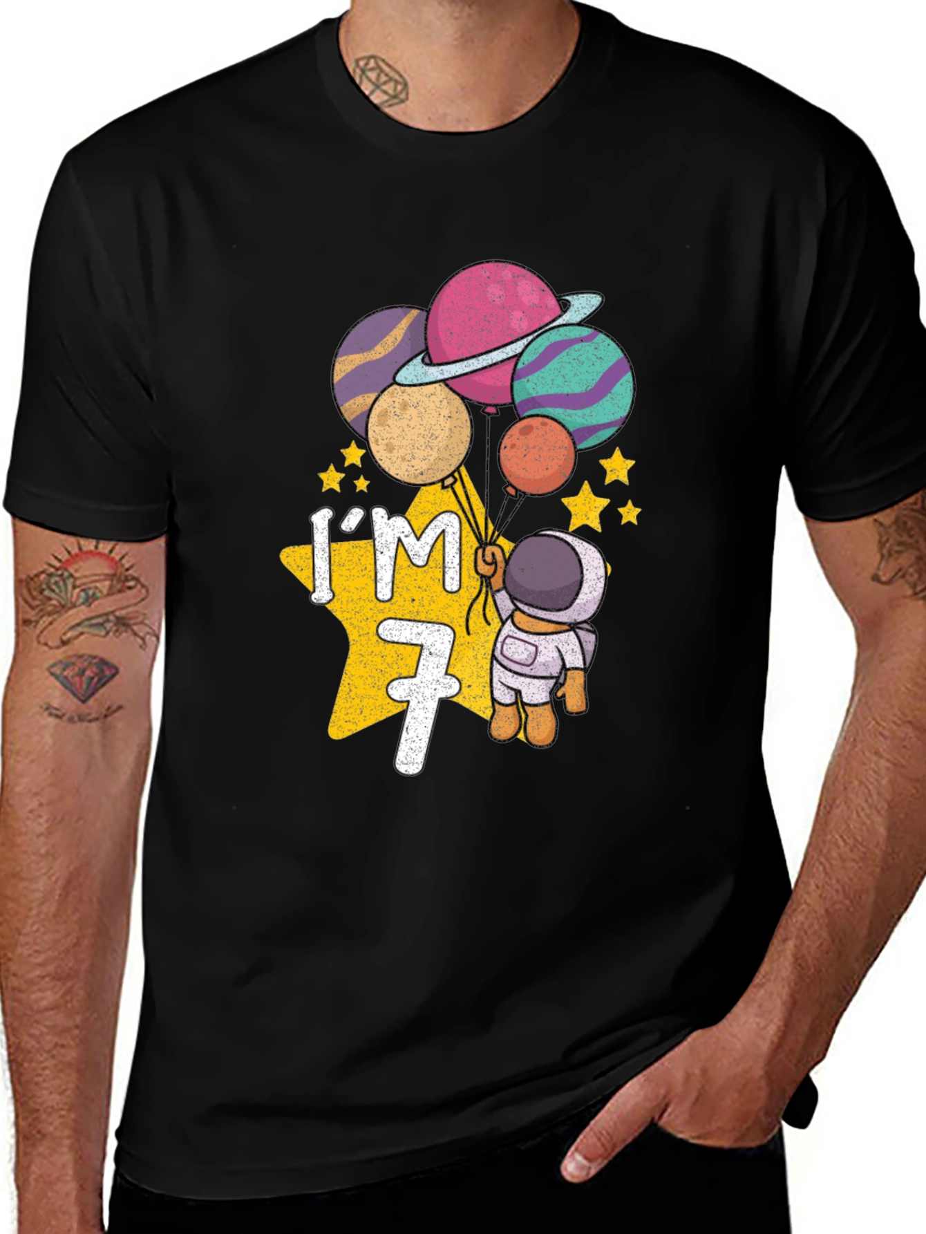 Im 7 Astronaut Birthday T-Shirt