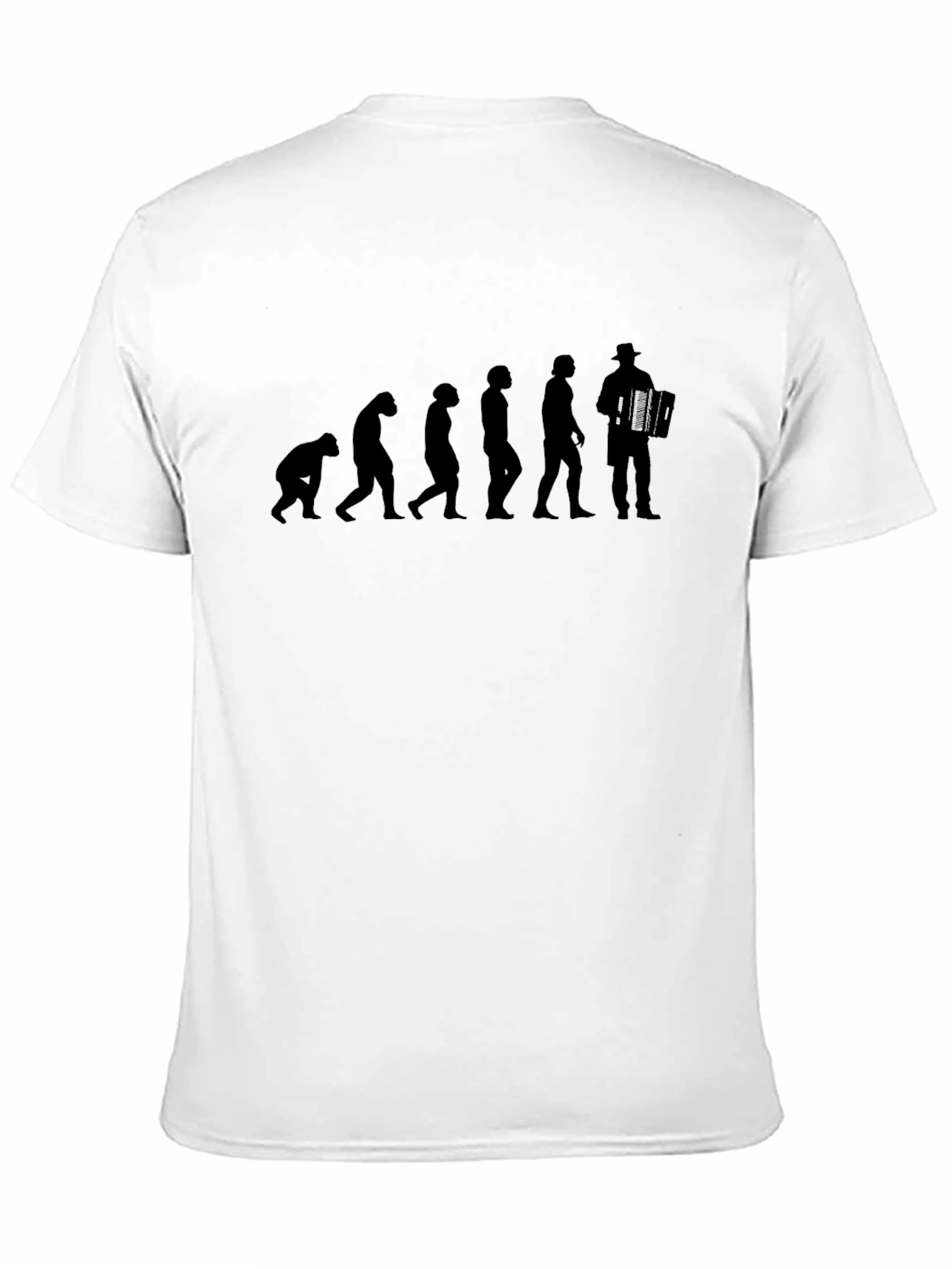 Evolution of Accordion Player T-Shirt