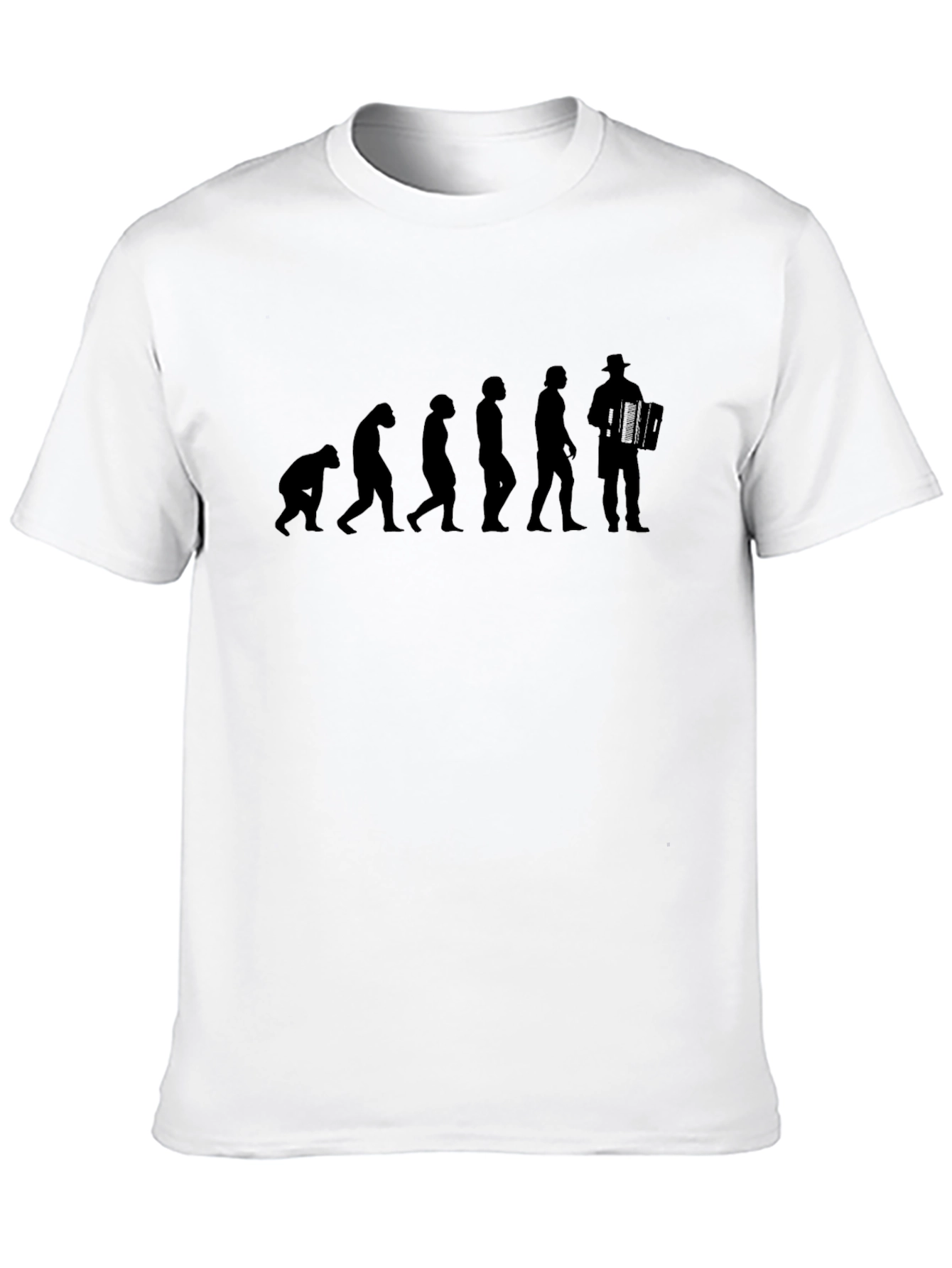 Evolution of Accordion Player T-Shirt