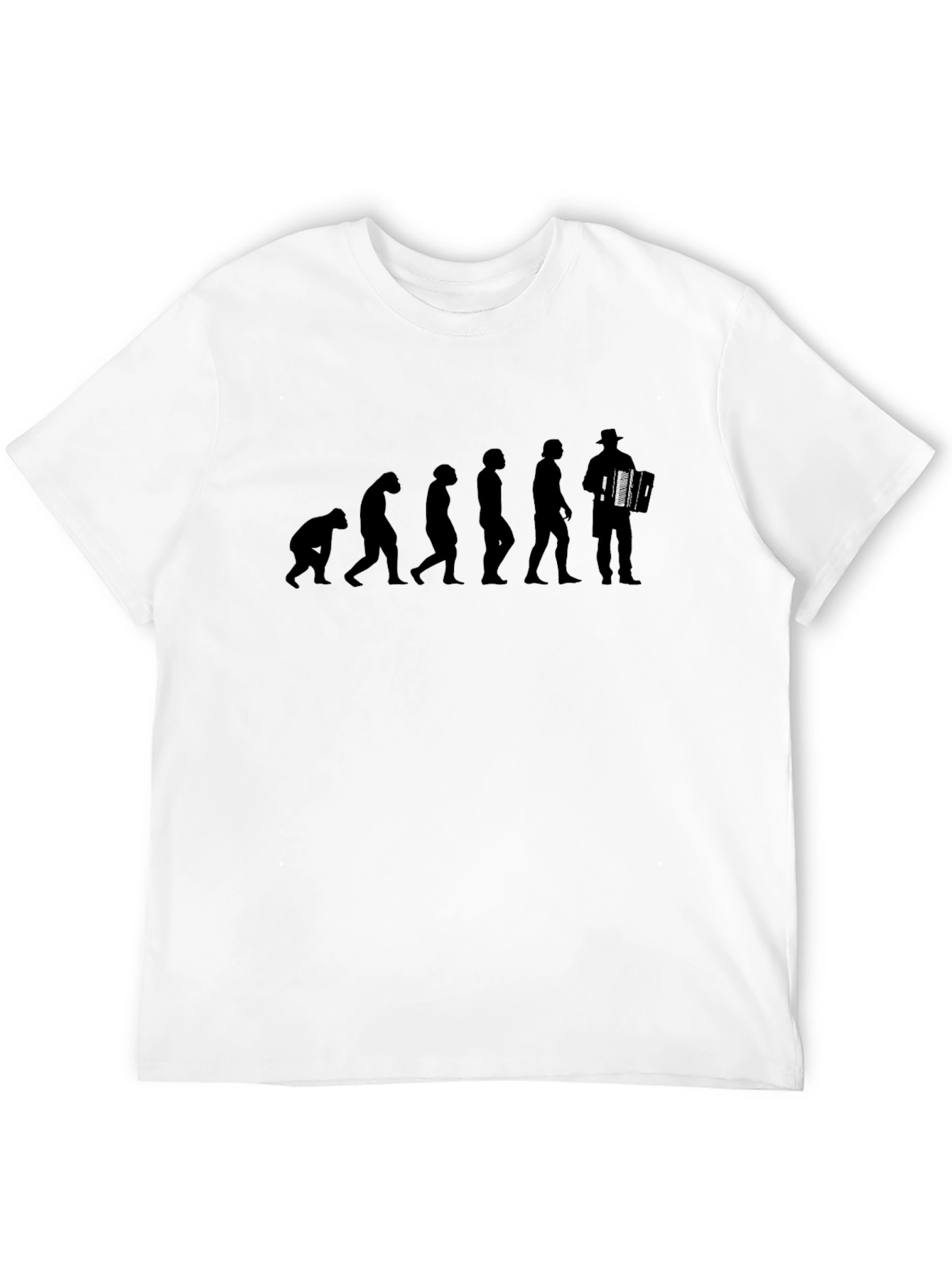Evolution of Accordion Player T-Shirt