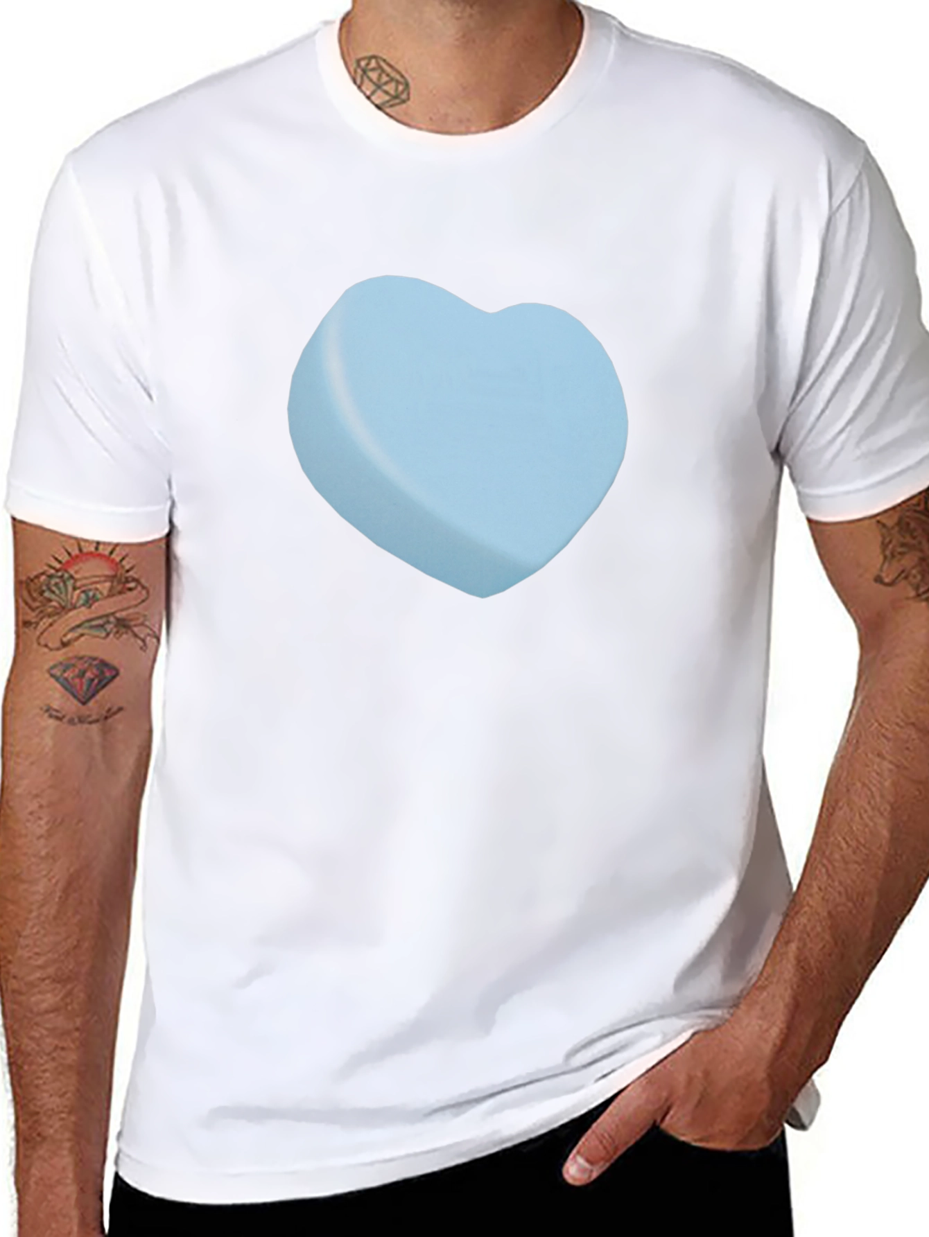 Heart Candy Graphic Tee - Black Casual T-Shirt