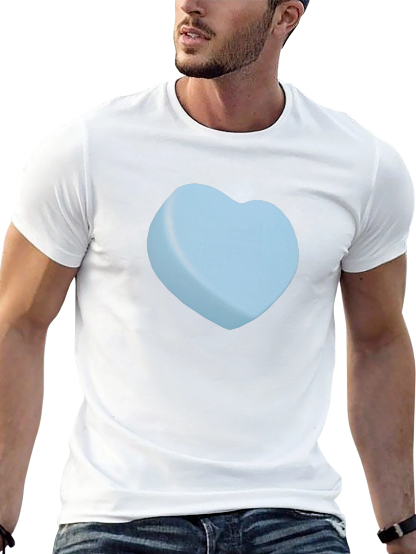 Heart Candy Graphic Tee - Black Casual T-Shirt