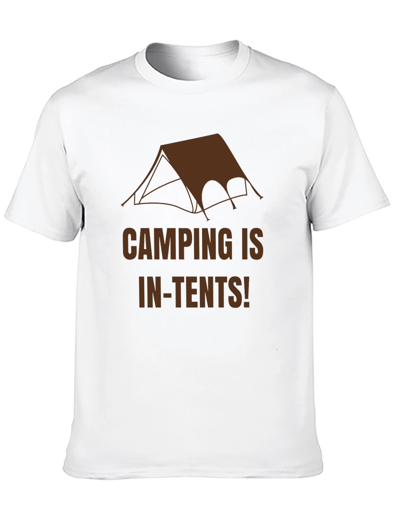 Camping In-Tents Graphic Tee - Black Cotton T-Shirt
