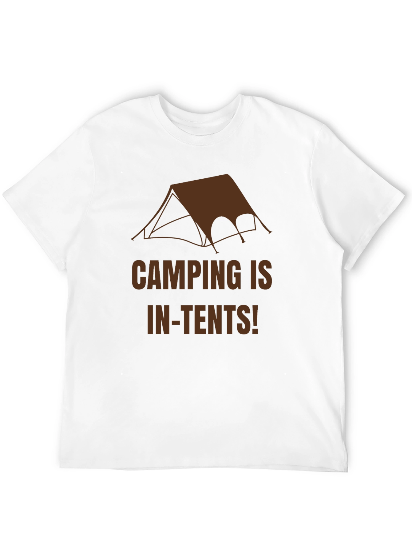 Camping In-Tents Graphic Tee - Black Cotton T-Shirt