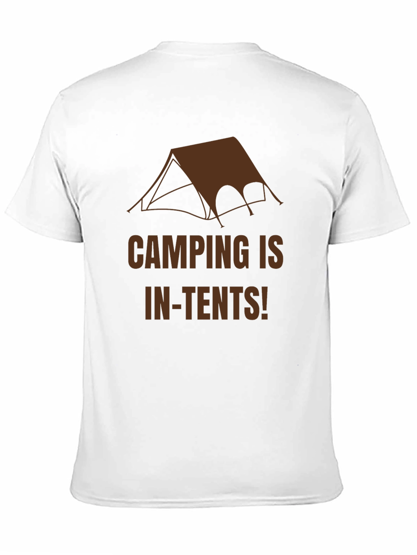 Camping In-Tents Graphic Tee - Black Cotton T-Shirt