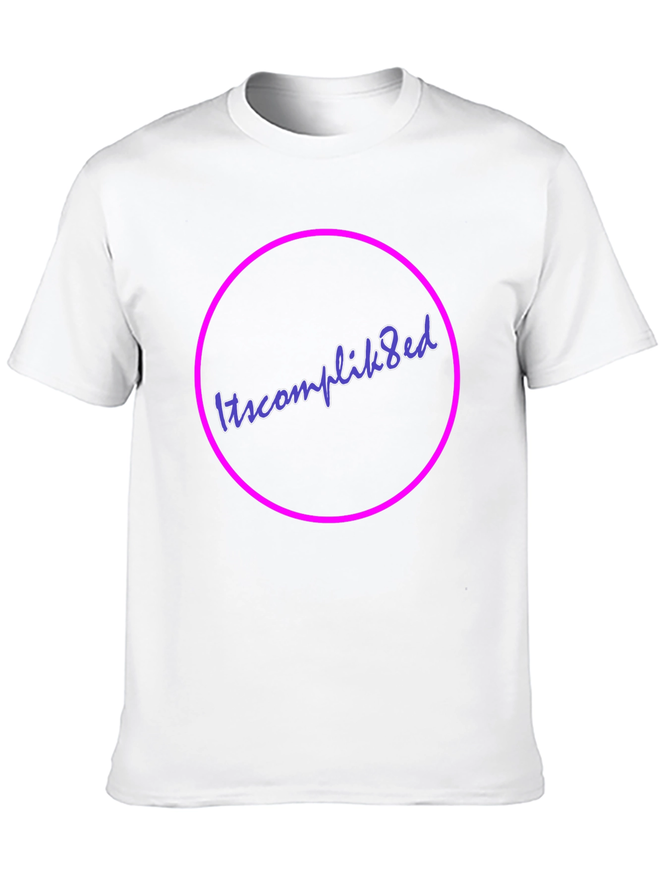Itscomplik8ed Black Graphic Tee - Casual Wear