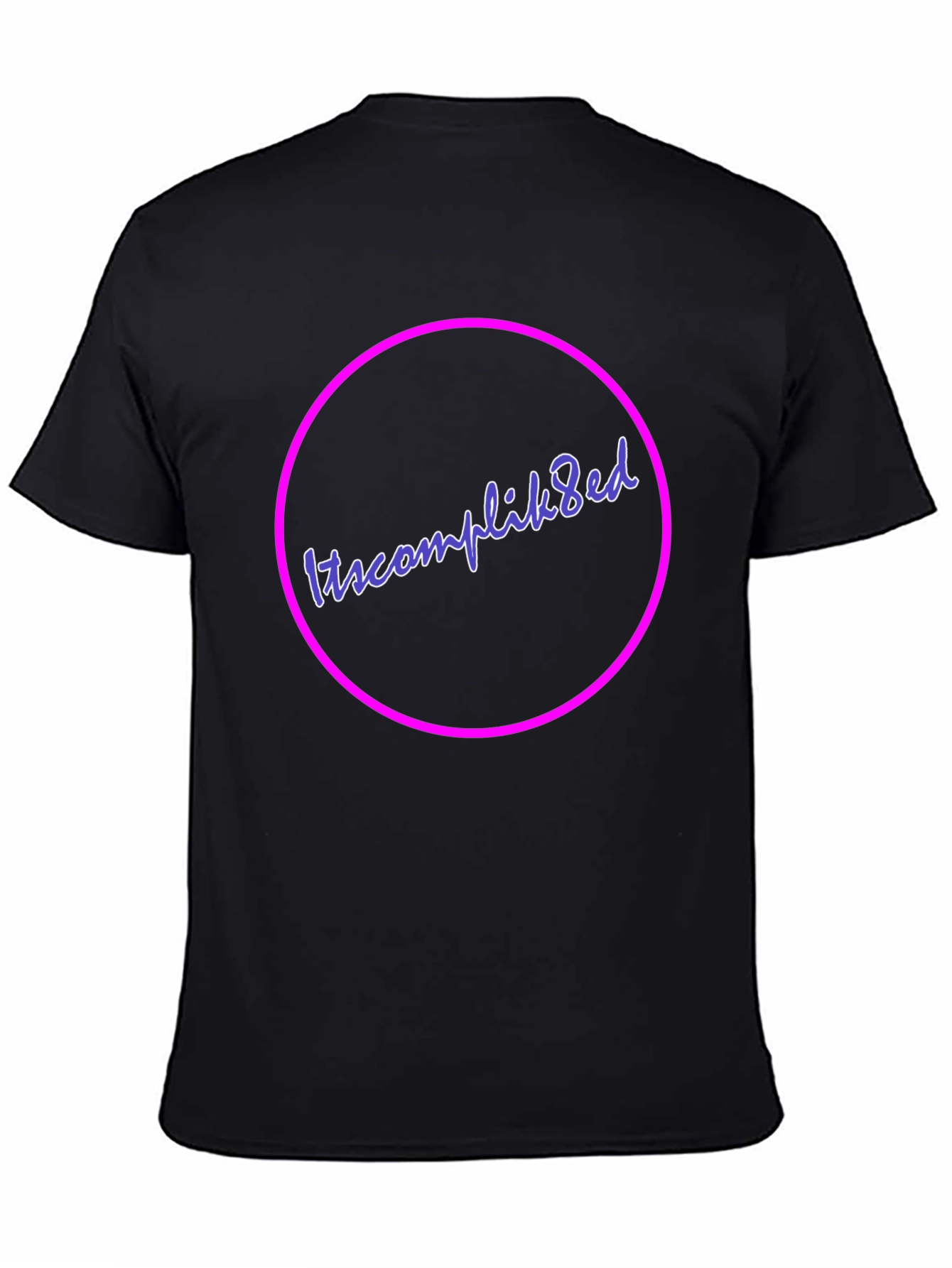 Itscomplik8ed Black Graphic Tee - Casual Wear