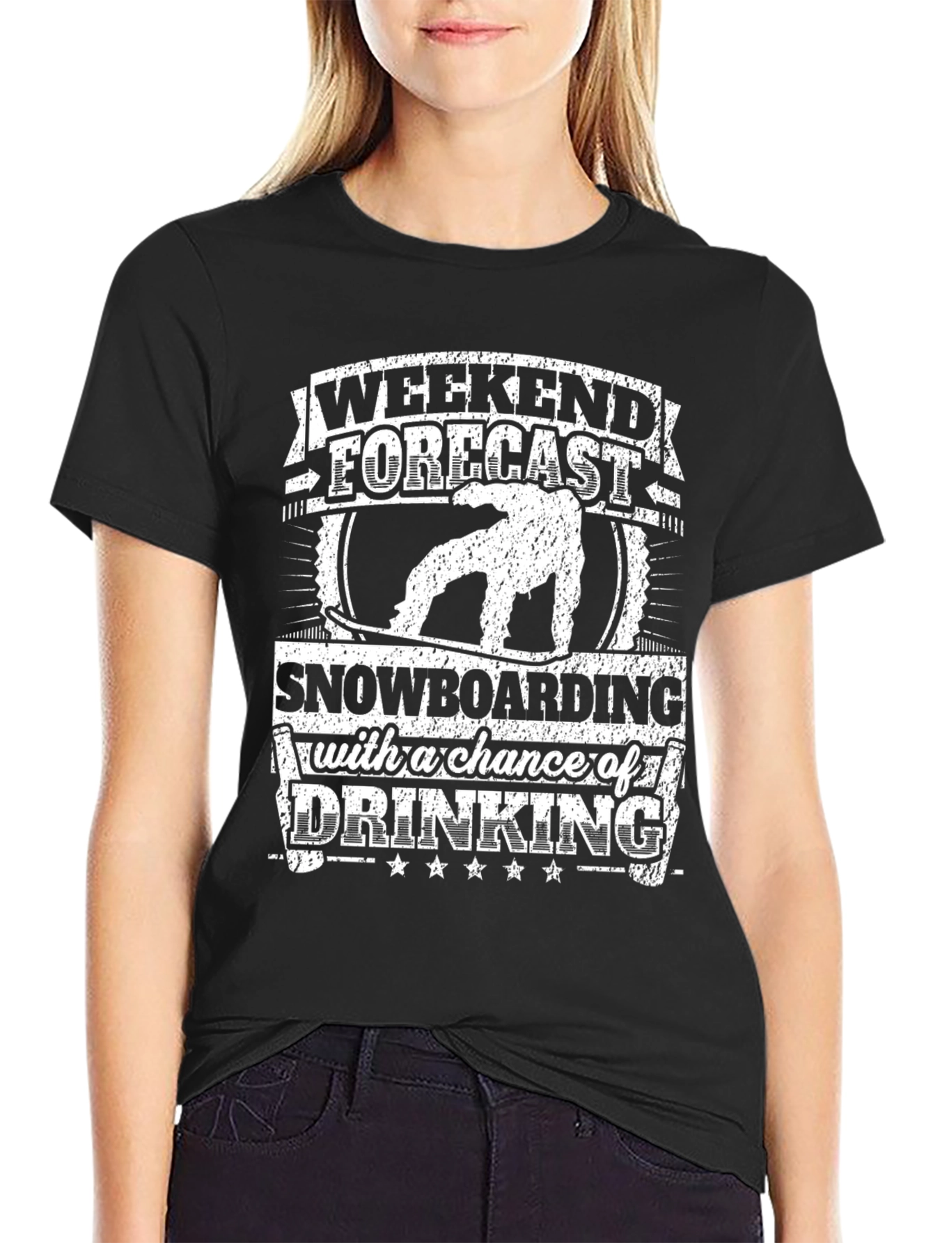 Snowboarding & Drinking Tee