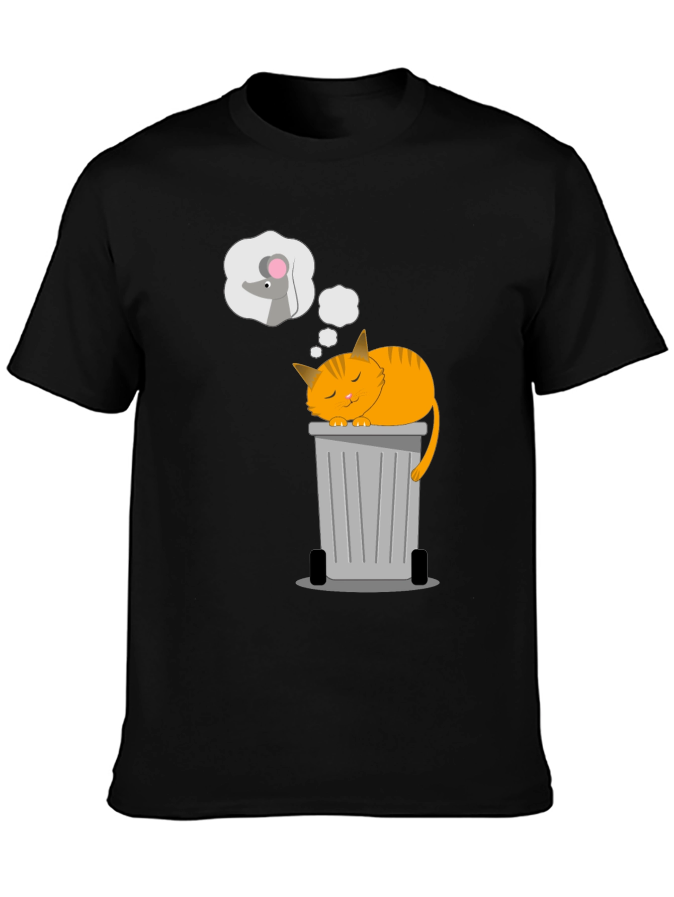 Cat Nap T-Shirt: Sleepy Cat & Mouse Dreams